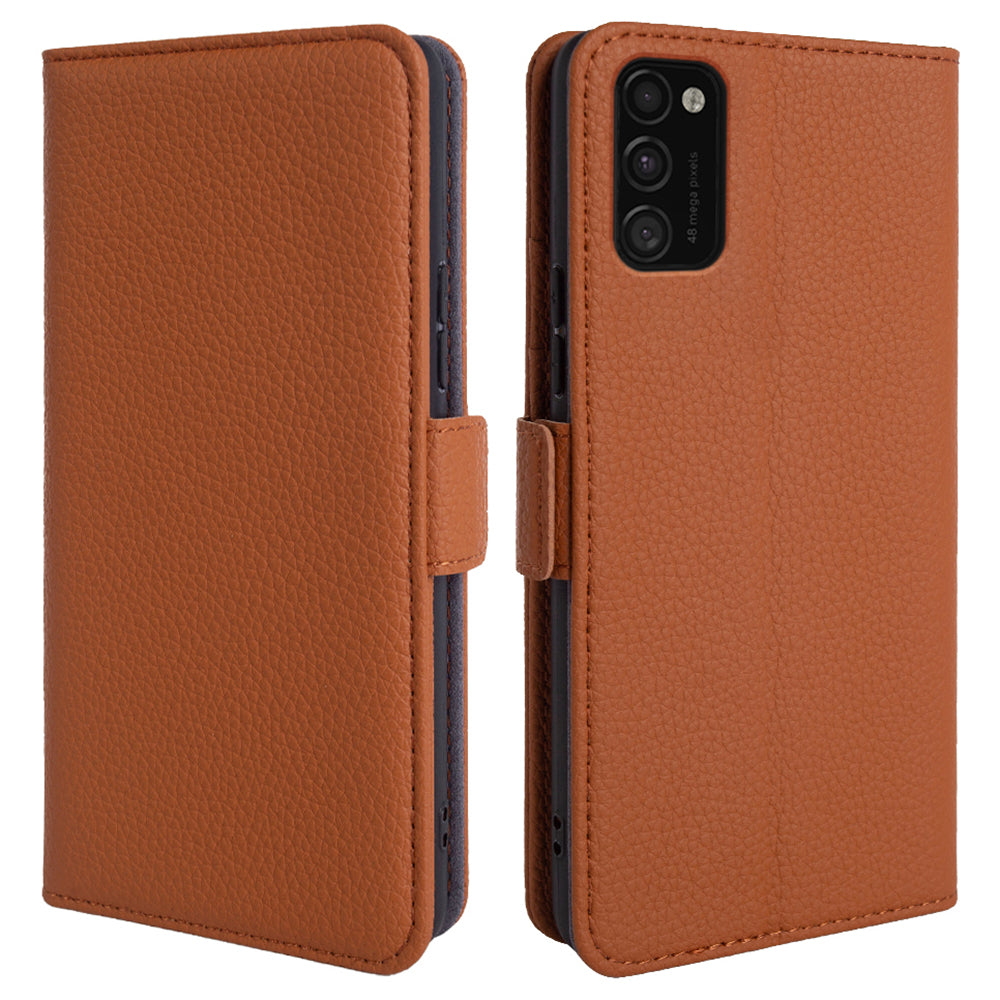 For Samsung Galaxy M21 / M21 2021 / M30s Litchi Texture Genuine Cow Leather TPU Phone Wallet Stand Case