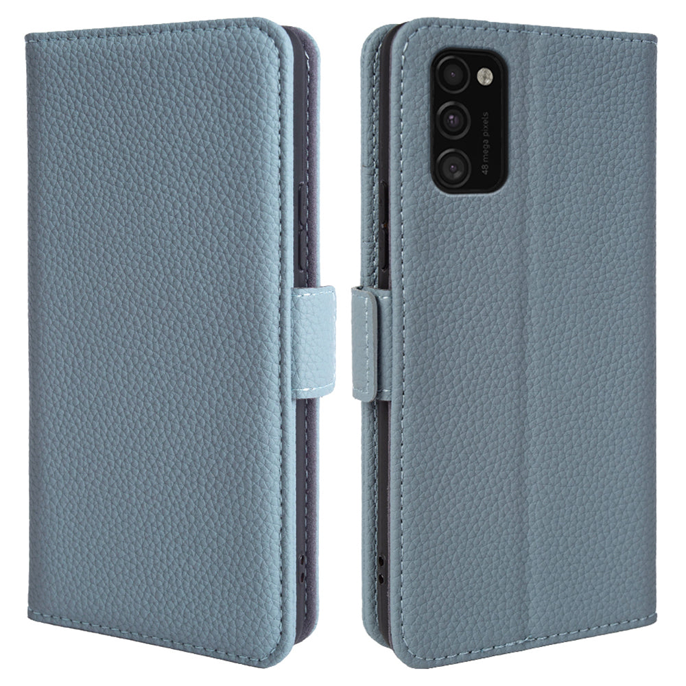 For Samsung Galaxy M21 / M21 2021 / M30s Litchi Texture Genuine Cow Leather TPU Phone Wallet Stand Case