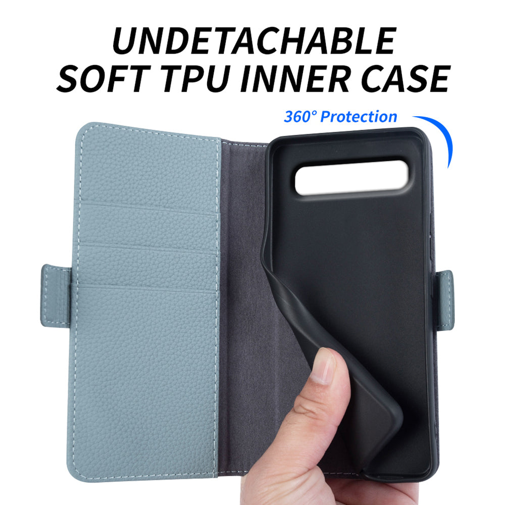 For Samsung Galaxy S10 Plus Anti-scratch Litchi Texture Genuine Cow Leather TPU Phone Wallet Stand Case