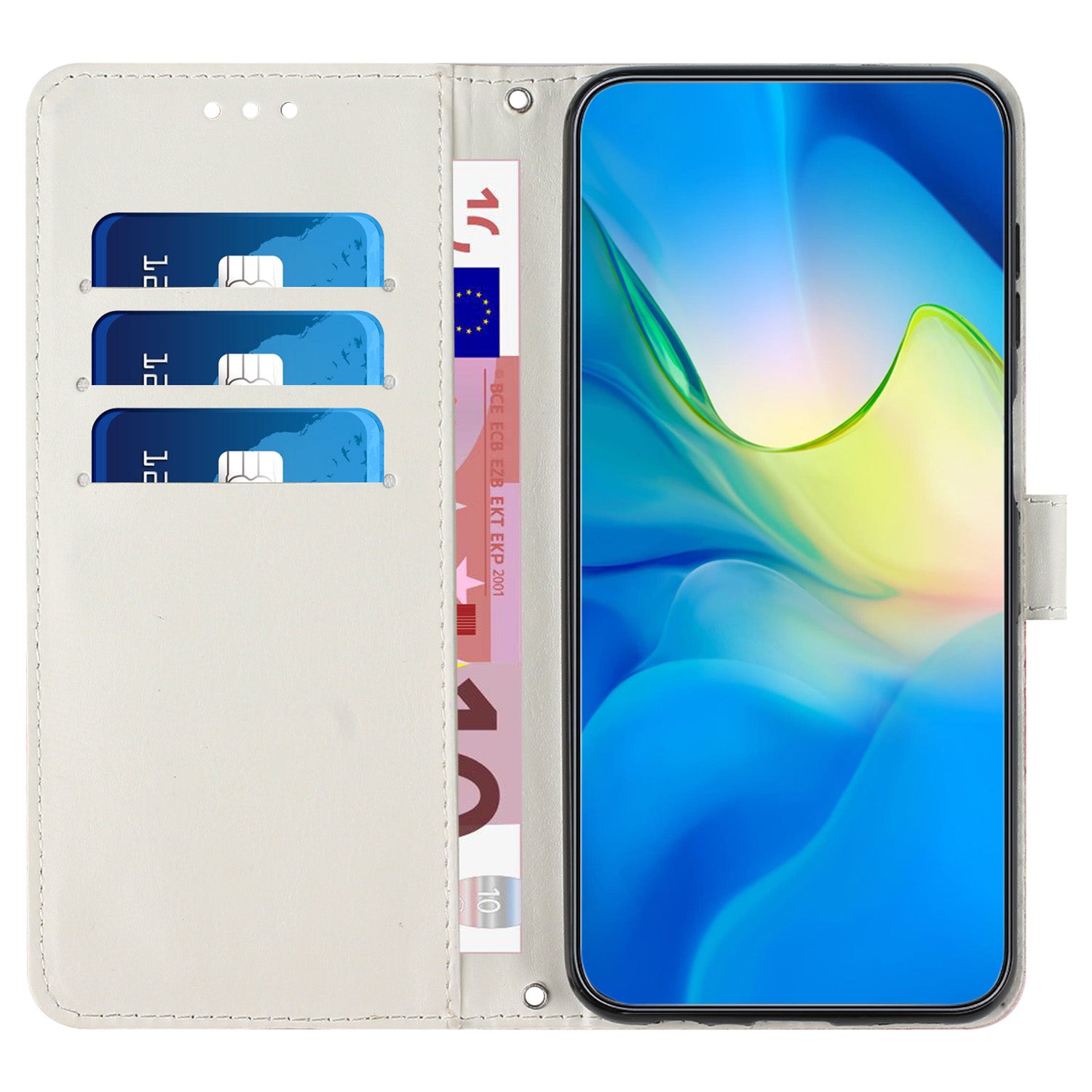 For Samsung Galaxy A24 4G Phone Wallet Case Marble Pattern PU Leather Stand Cover with Wrist Strap