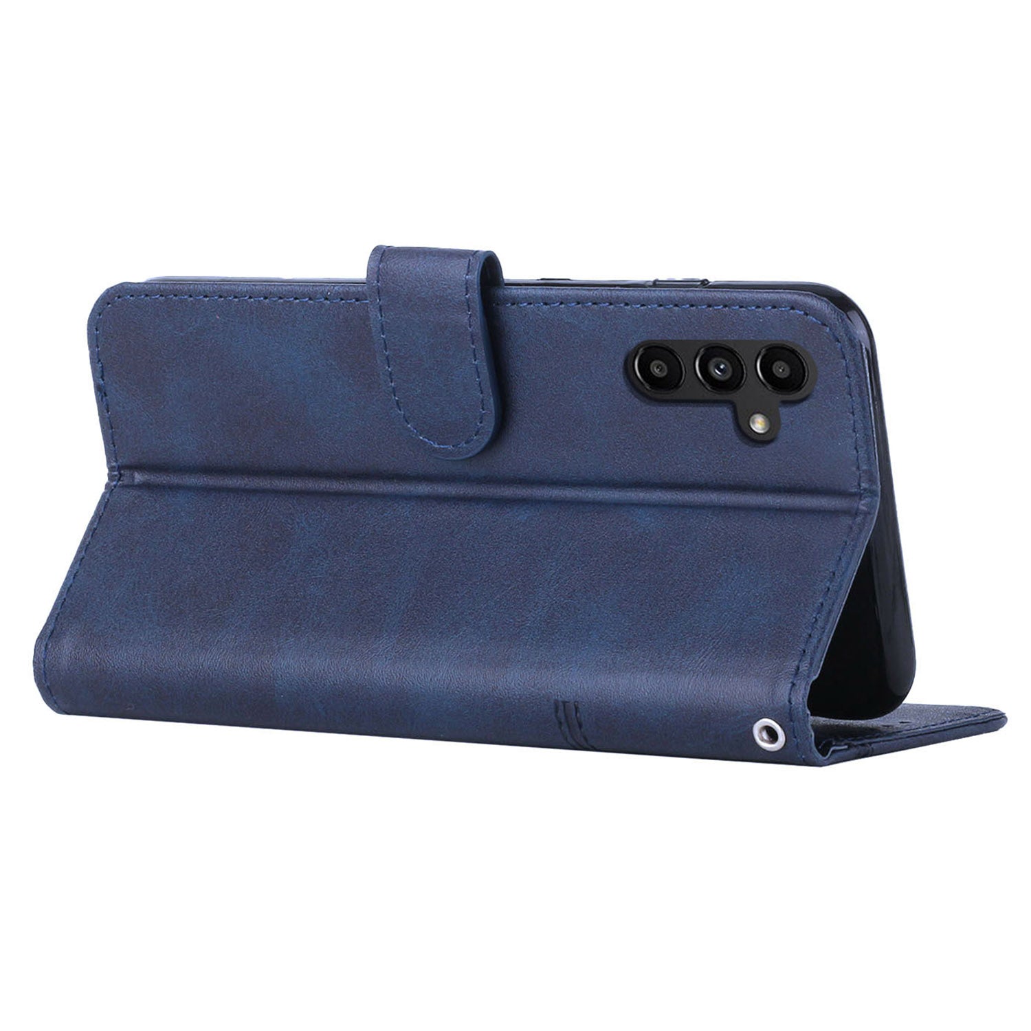 PU Leather Case for Samsung Galaxy A24 4G Anti-fall Magnetic Clasp Cell Phone Wallet Stand Cover