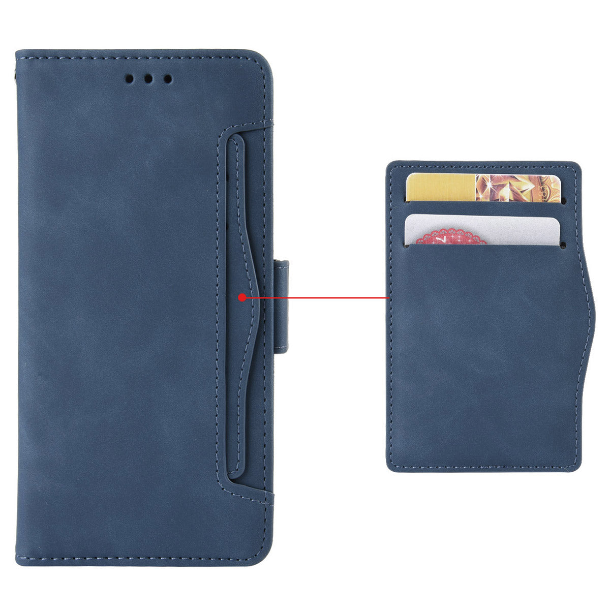 For Samsung Galaxy M54 5G / F54 5G PU Leather Phone Case Multiple Card Slots Wallet Stand Flip Cover