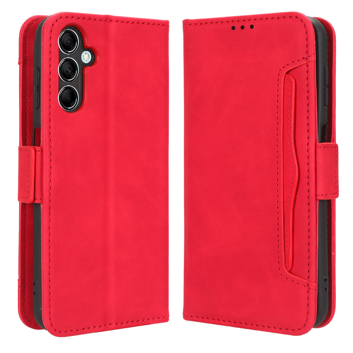 For Samsung Galaxy M54 5G / F54 5G PU Leather Phone Case Multiple Card Slots Wallet Stand Flip Cover
