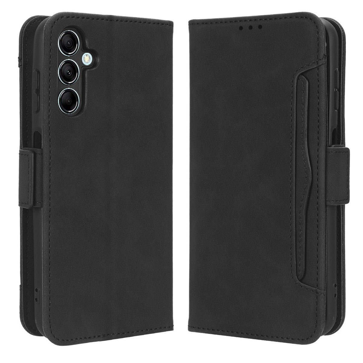 For Samsung Galaxy M54 5G / F54 5G PU Leather Phone Case Multiple Card Slots Wallet Stand Flip Cover