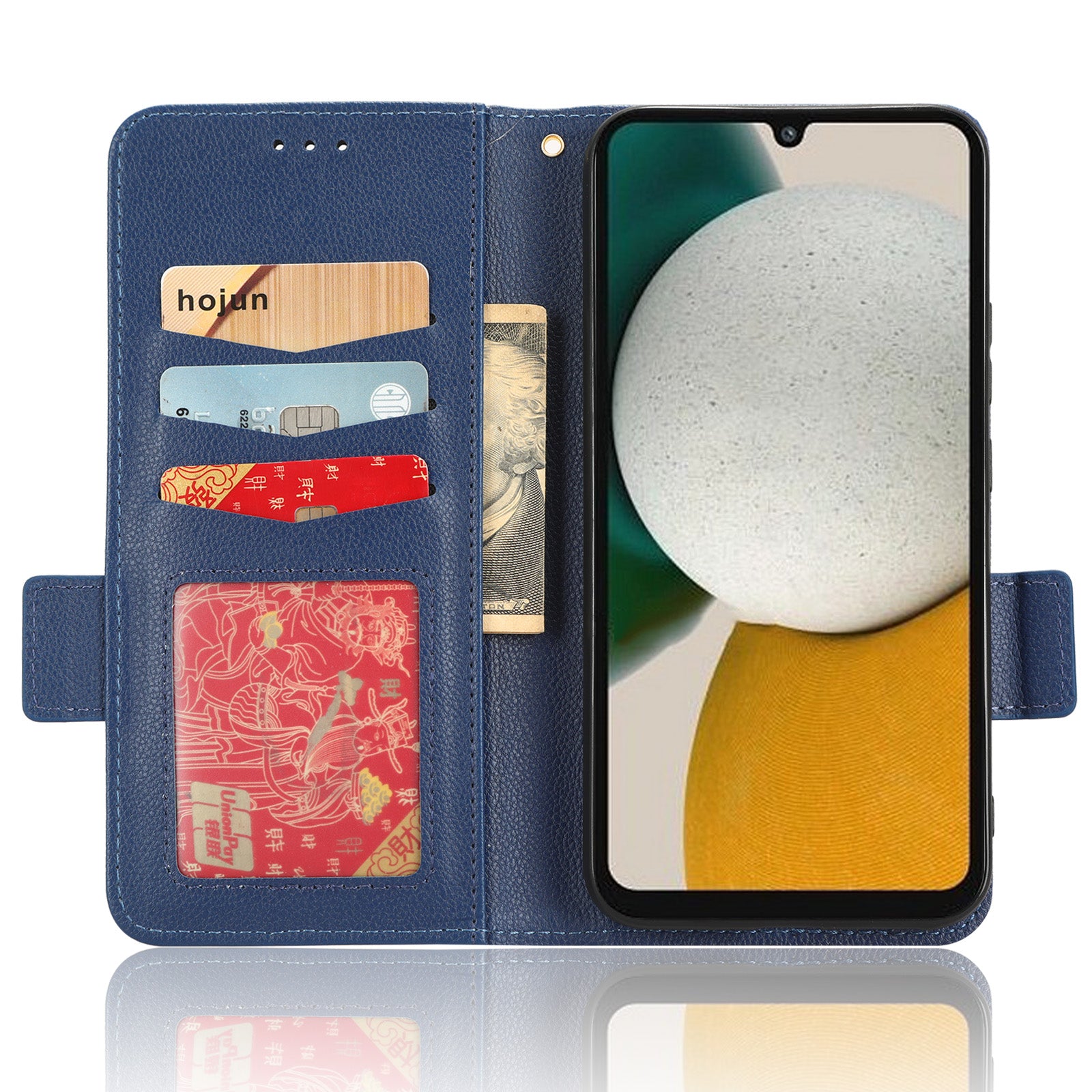 For Samsung Galaxy M54 5G / F54 5G PU Leather Wallet Anti-scratch Phone Case Litchi Texture Flip Stand Cover
