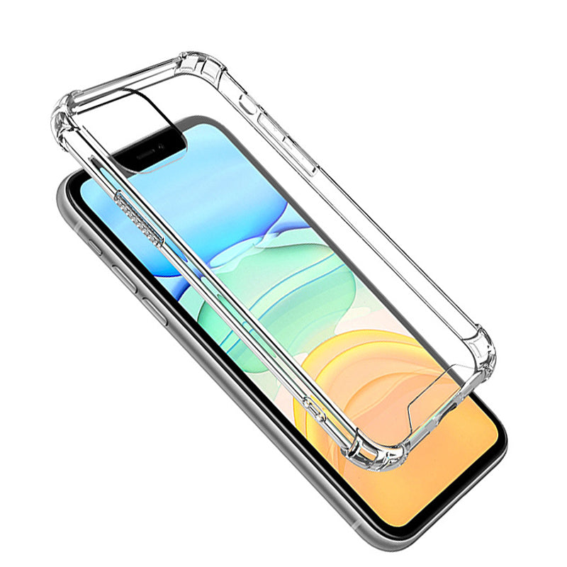 10Pcs 1.5mm Clear Phone Case for iPhone 14 Acrylic + TPU Reinforced Corner Phone Cover