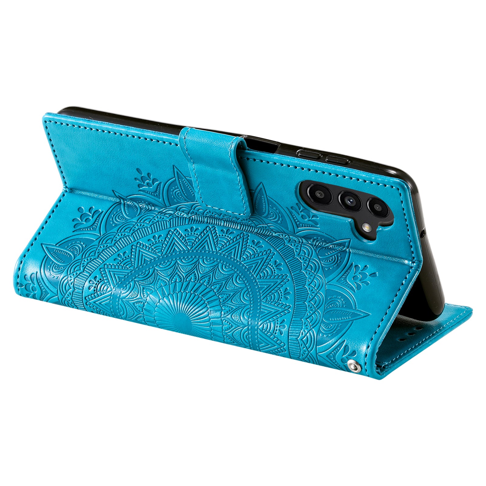 For Samsung Galaxy M54 5G / F54 5G Anti-Scratch PU Leather Wallet Phone Case Mandala Flower Pattern Stand Cover