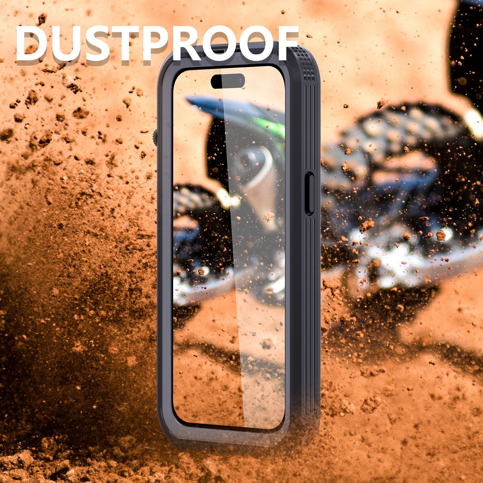 SHELLBOX IP68 Waterproof Case for iPhone 14 Pro PC+TPU Ultra-thin Transaprent Phone Back Cover Compatible with MagSafe