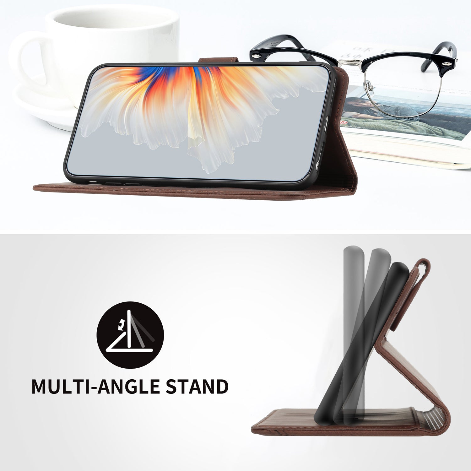 YX0030 For Samsung Galaxy A54 5G Wallet Phone Case Imprinted Pattern PU Leather Flip Cover with Stand