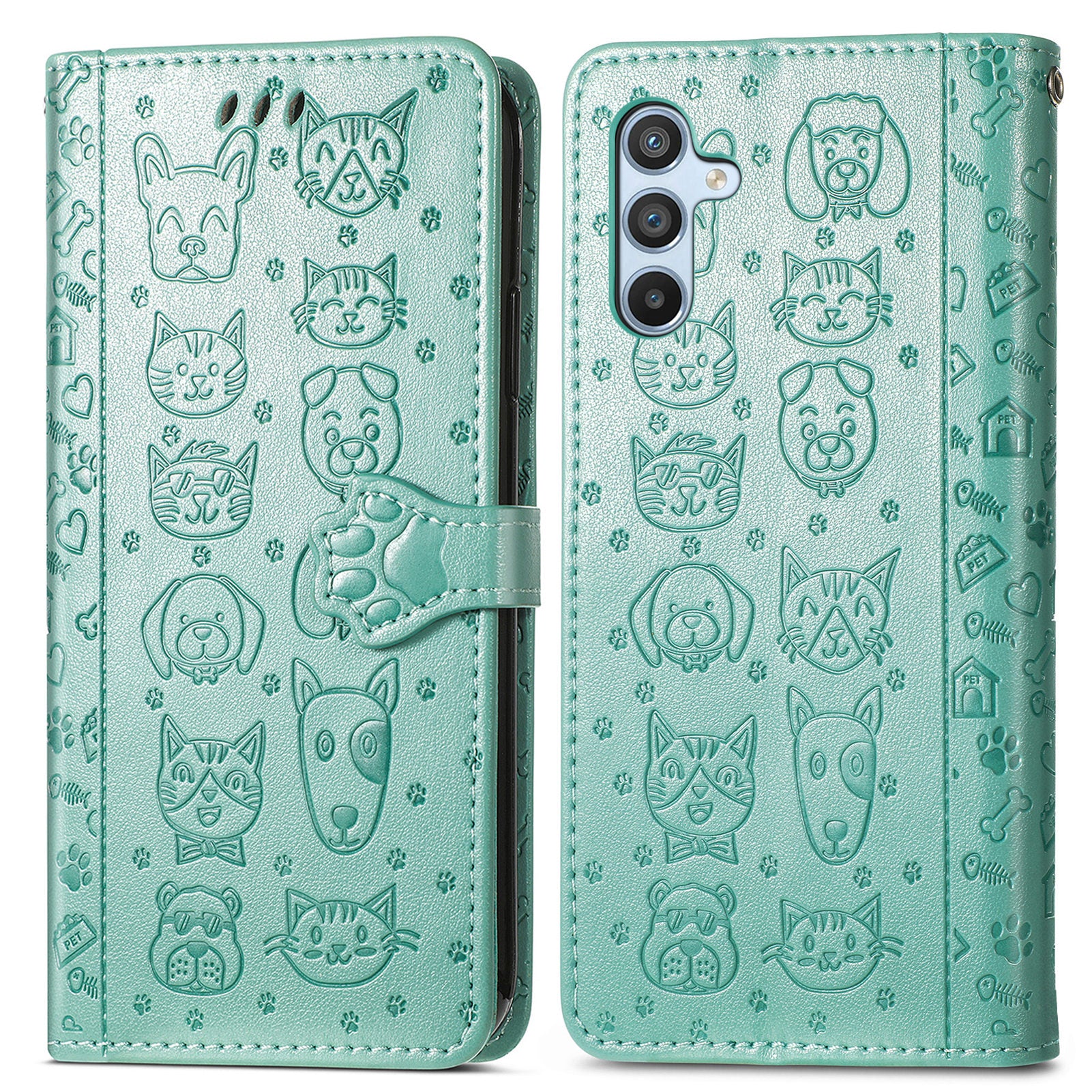 For Samsung Galaxy A34 5G Wallet Magnetic Leather Case Imprinted Pattern Flip Stand Phone Cover