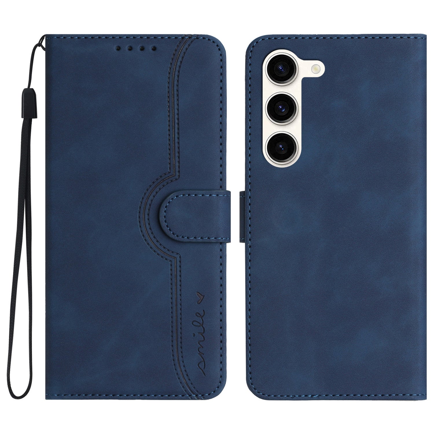 YX003 For Samsung Galaxy S23 PU Leather Shell Imprinted Pattern Wallet Stand Phone Case