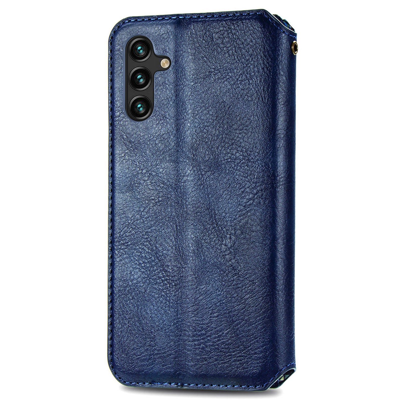 Til Samsung Galaxy A24 4G Rhombus Imprint Mobiltelefoncover Stødsikkert læderpung telefonholder etui