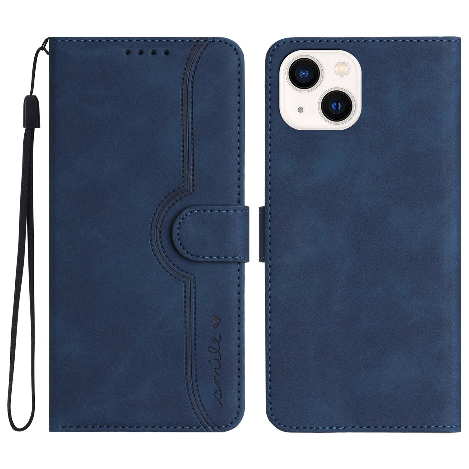 YX003 For iPhone 13 mini Anti-Scratch PU Leather Stand Phone Case Imprinted Wallet Flip Cover