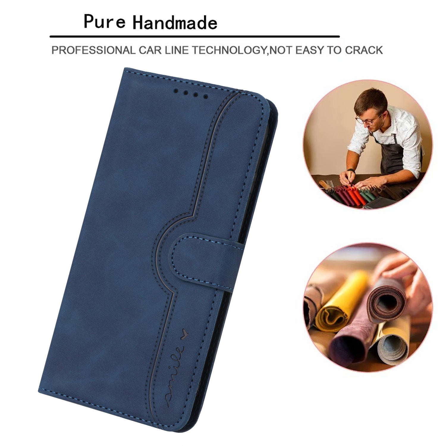 YX003 For iPhone 14 Pro Imprinted Leather Phone Cover Anti-drop Wallet Stand Case