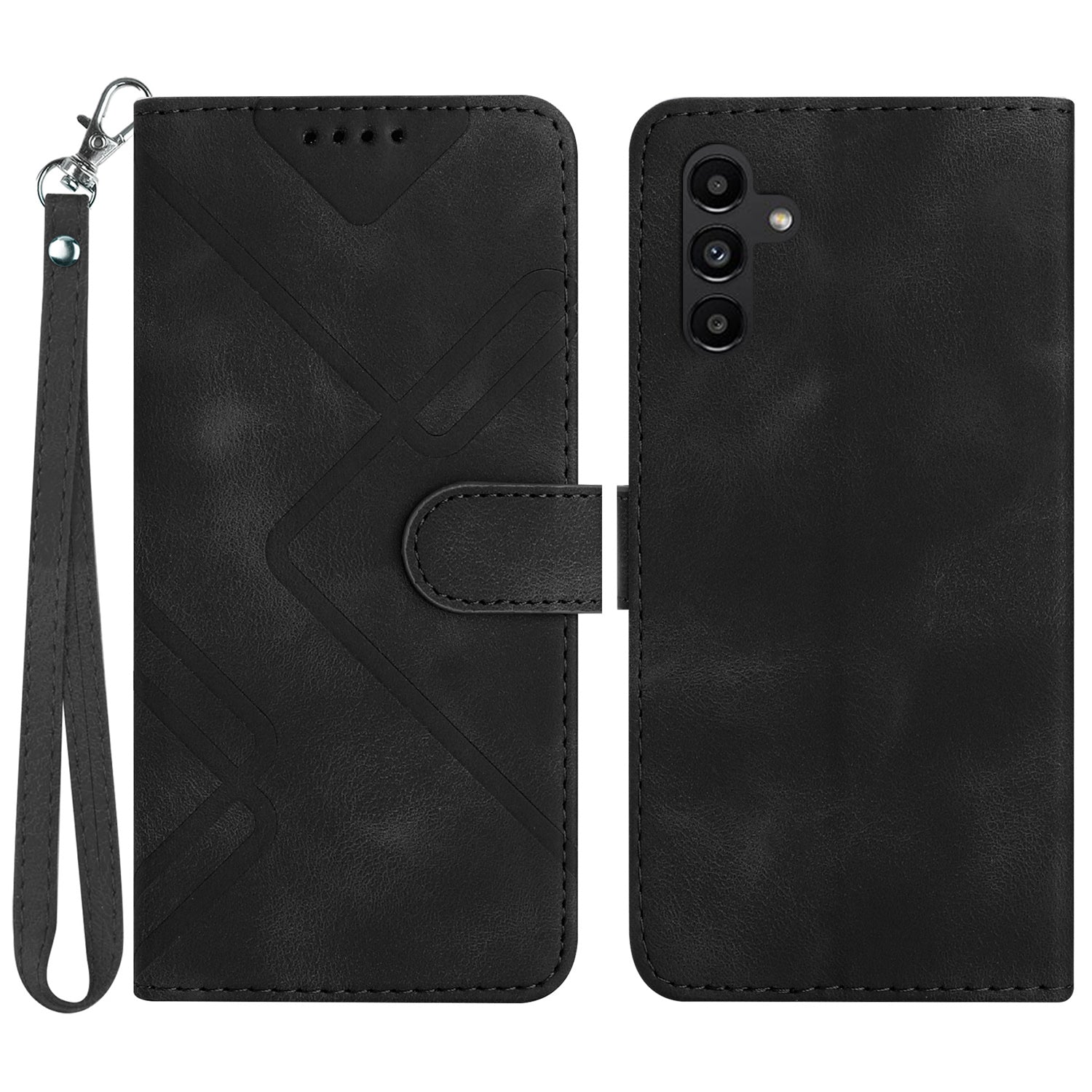 YX0040 For Samsung Galaxy A04s 4G / A04 4G / A13 5G Anti-Scratch PU Leather Cover Wallet Imprinted Pattern Cell Phone Stand Case