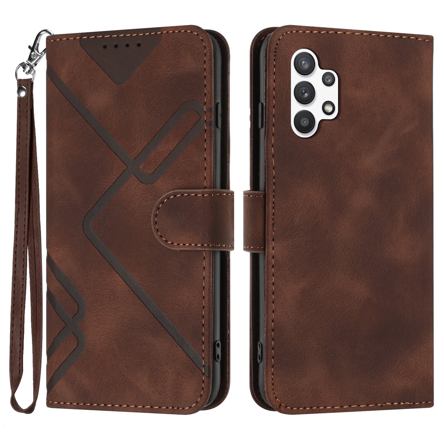 YX0040 For Samsung Galaxy A32 5G / M32 5G Imprinted Leather Case Phone Cover with Stand Wallet