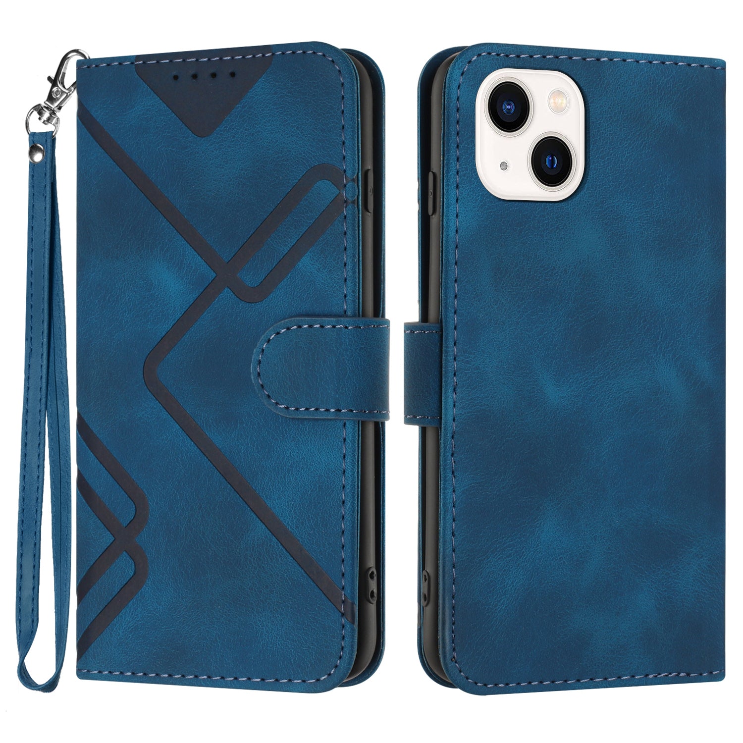 YX0040 For iPhone 13 mini 5.4 inch Stylish Imprinted Phone Case PU Leather Wallet Stand Cover