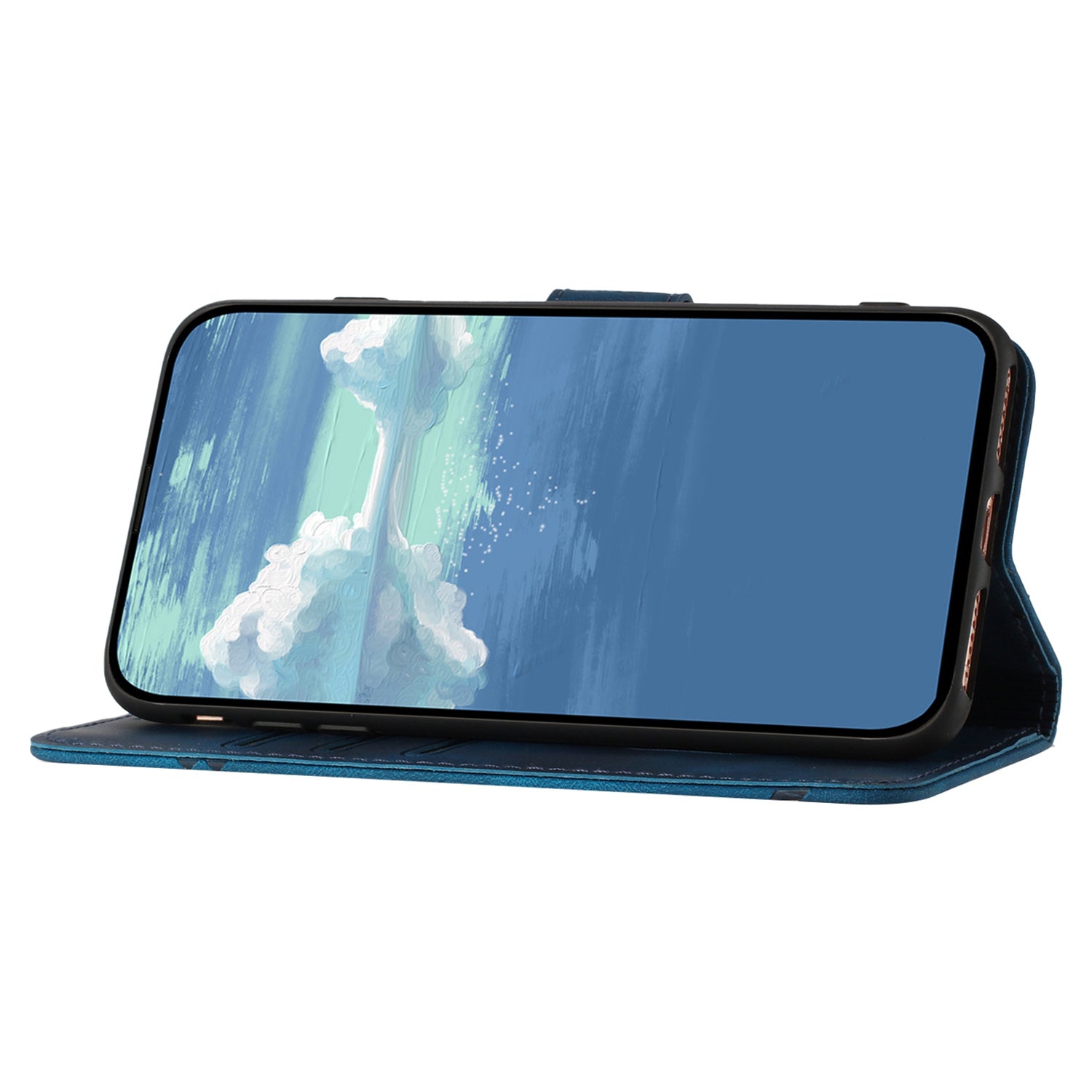 YX0040 For iPhone 13 mini 5.4 inch Stylish Imprinted Phone Case PU Leather Wallet Stand Cover