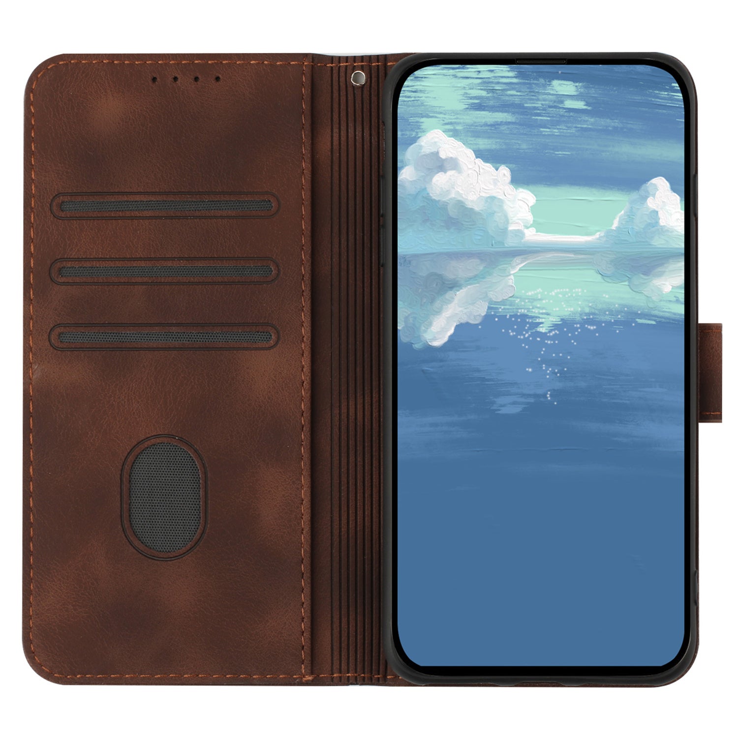 YX0040 For iPhone 13 mini 5.4 inch Stylish Imprinted Phone Case PU Leather Wallet Stand Cover