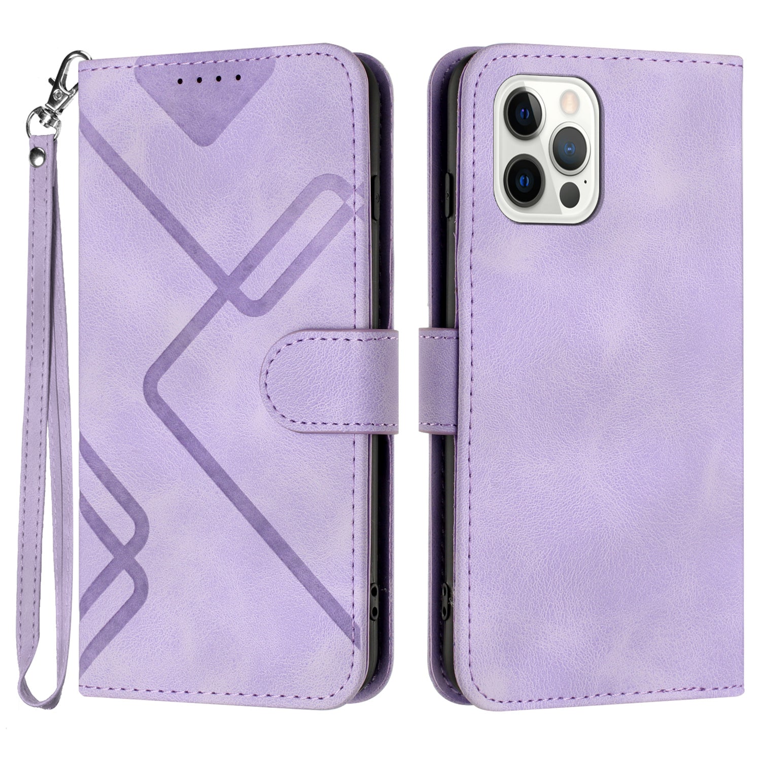 YX0040 Stand Phone Case for iPhone 13 Pro Imprinted Pattern PU Leather Wallet Anti-drop Cover