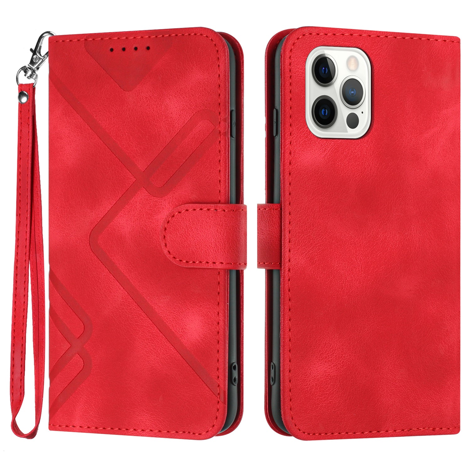 YX0040 For iPhone 14 Pro Max Leather Wallet Phone Case Imprinted Stand Protective Cover
