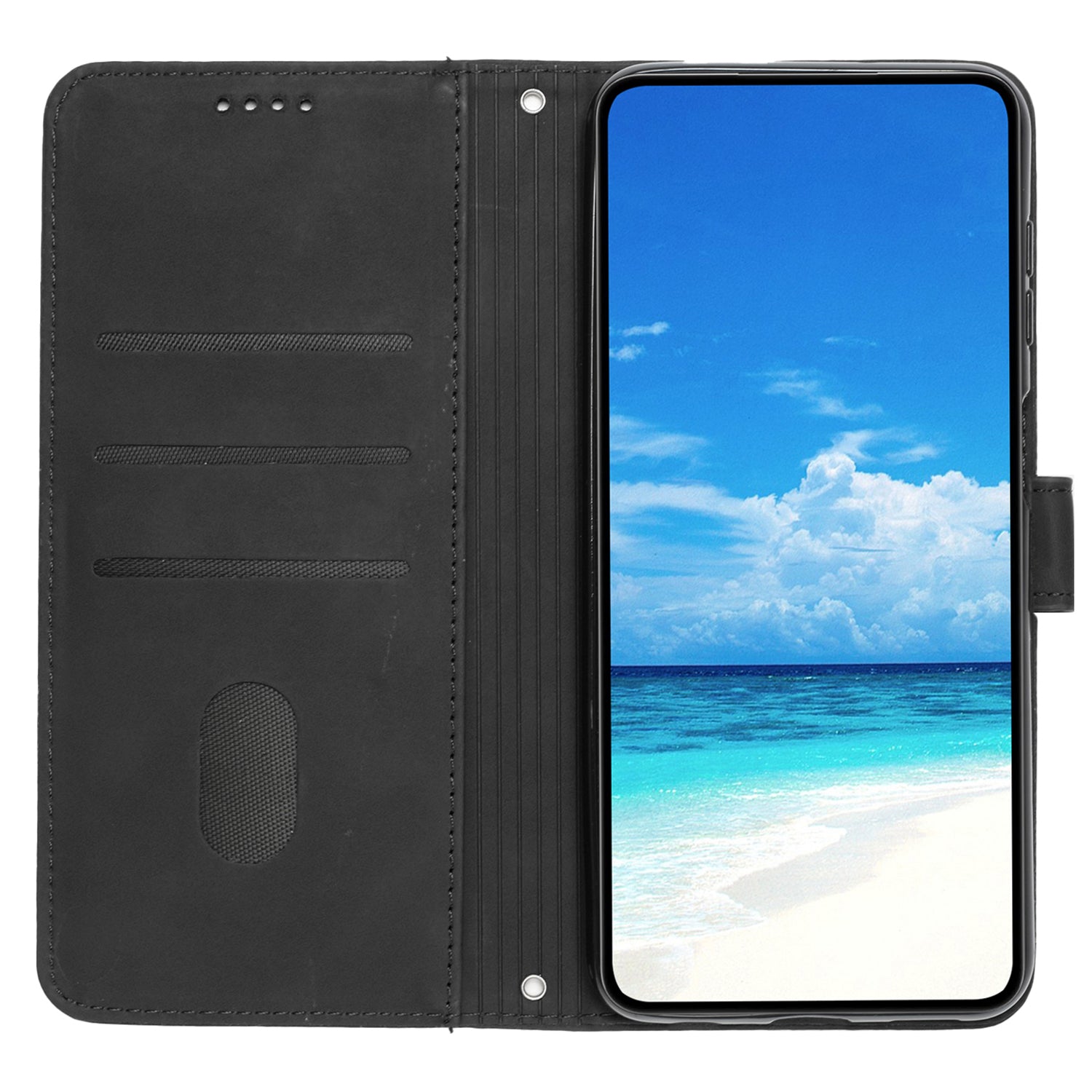 For Samsung Galaxy M14 5G Skin-touch Feeling Leather Phone Case Stand Imprinted Heart Wallet Phone Cover