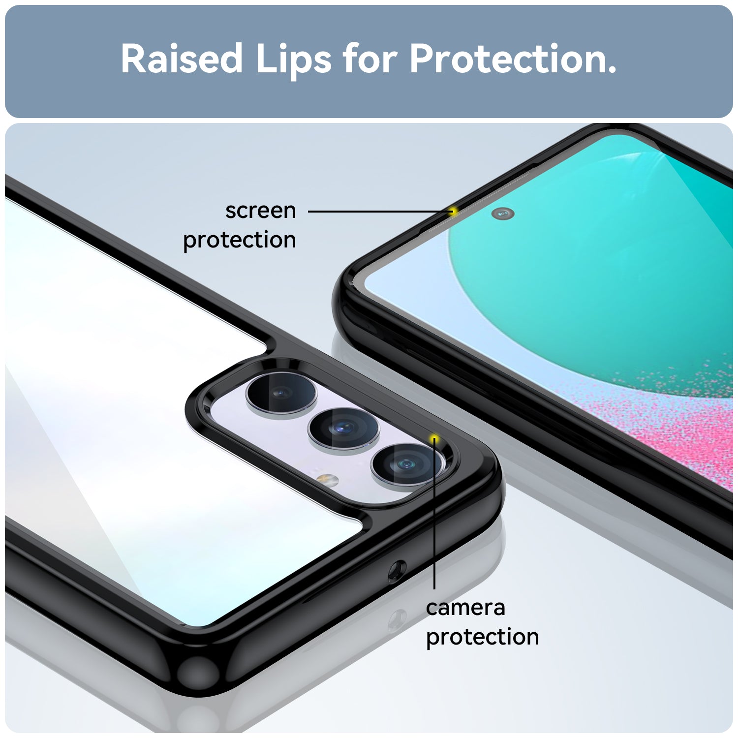 For Samsung Galaxy M54 5G / F54 5G TPU Acrylic Back Phone Cover Clear Protective Case