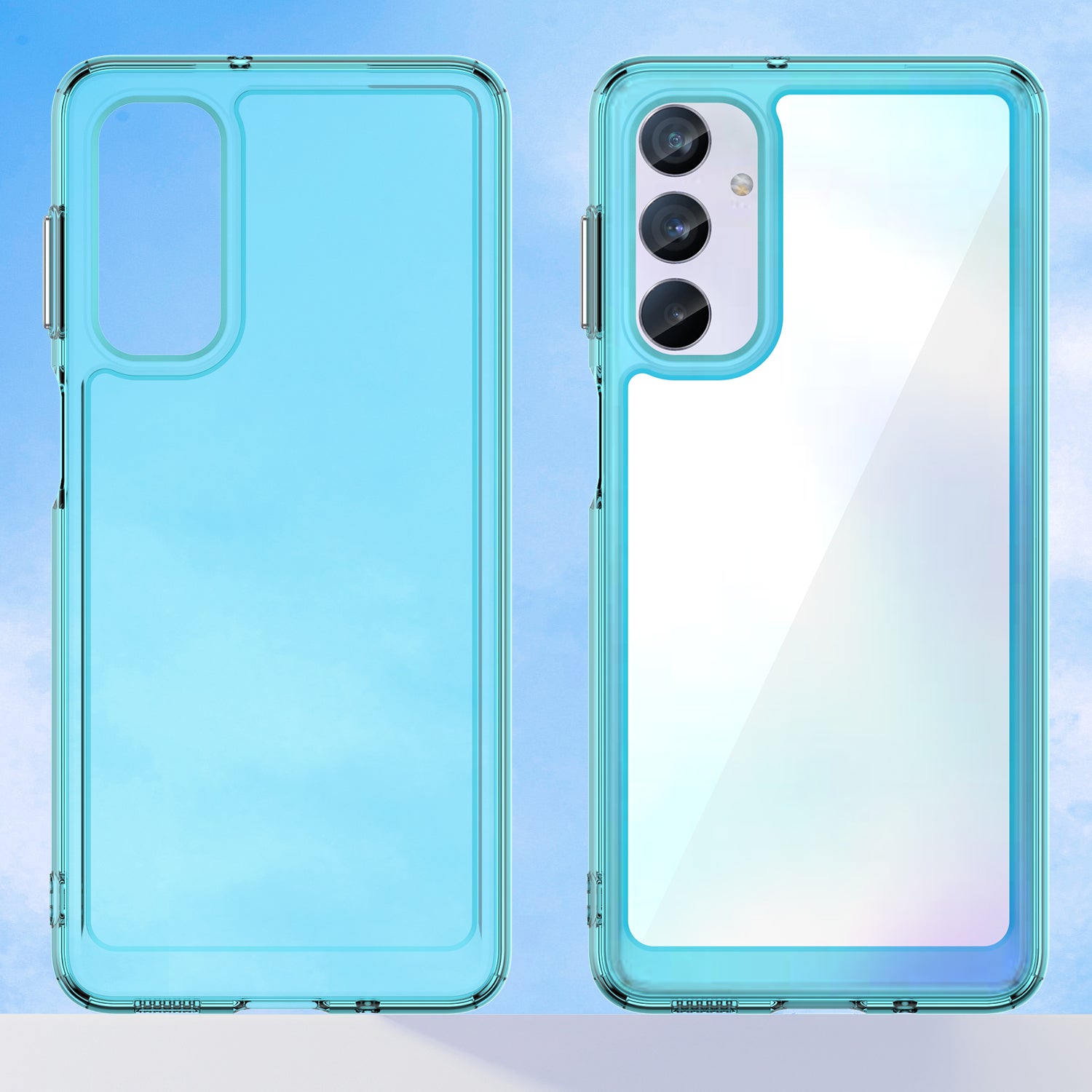For Samsung Galaxy M54 5G / F54 5G TPU Acrylic Back Phone Cover Clear Protective Case