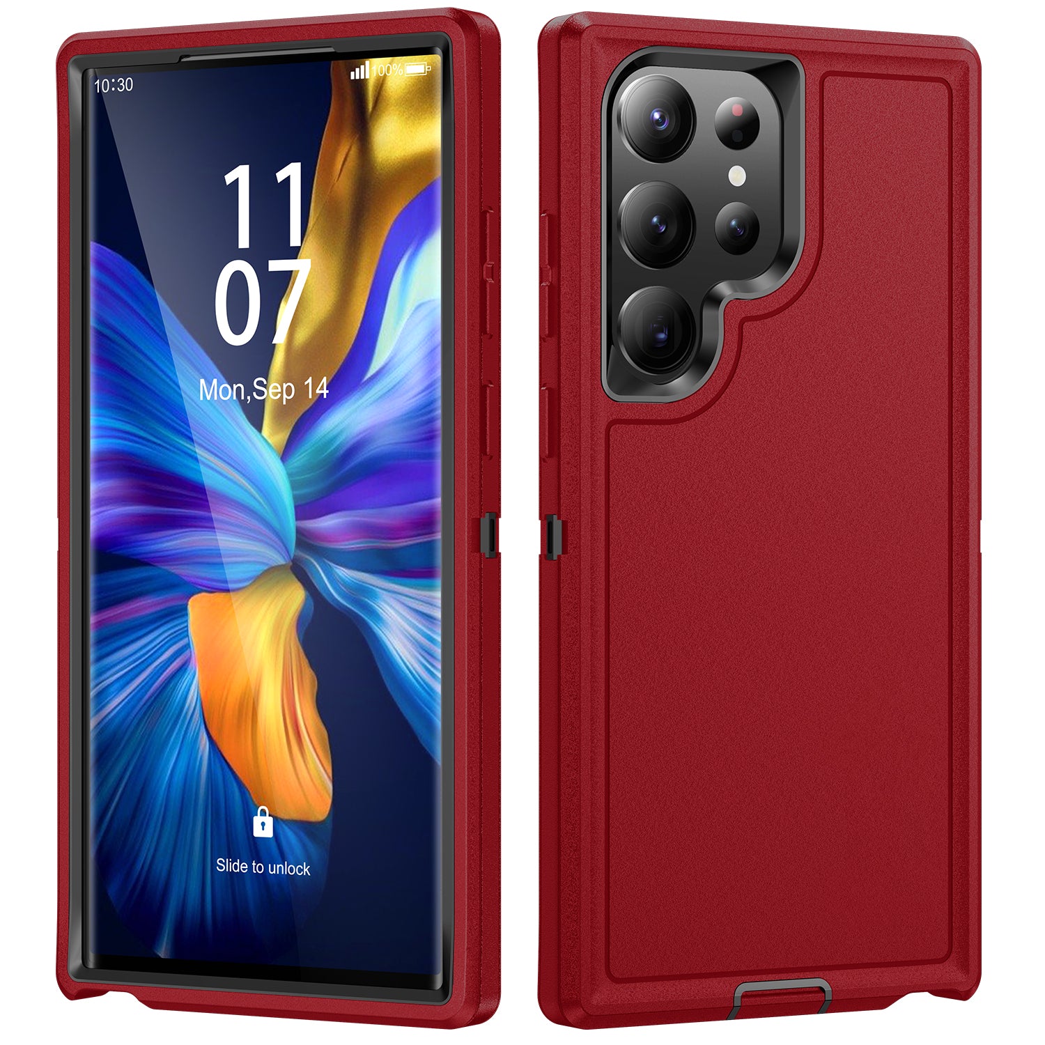 For Samsung Galaxy S23 Ultra PC TPU Hybrid Phone Case Shockproof Back Cover