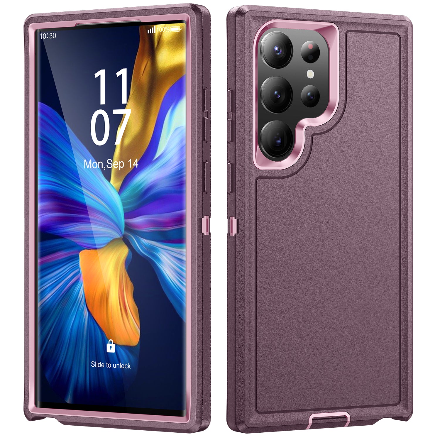 For Samsung Galaxy S23 Ultra PC TPU Hybrid Phone Case Shockproof Back Cover
