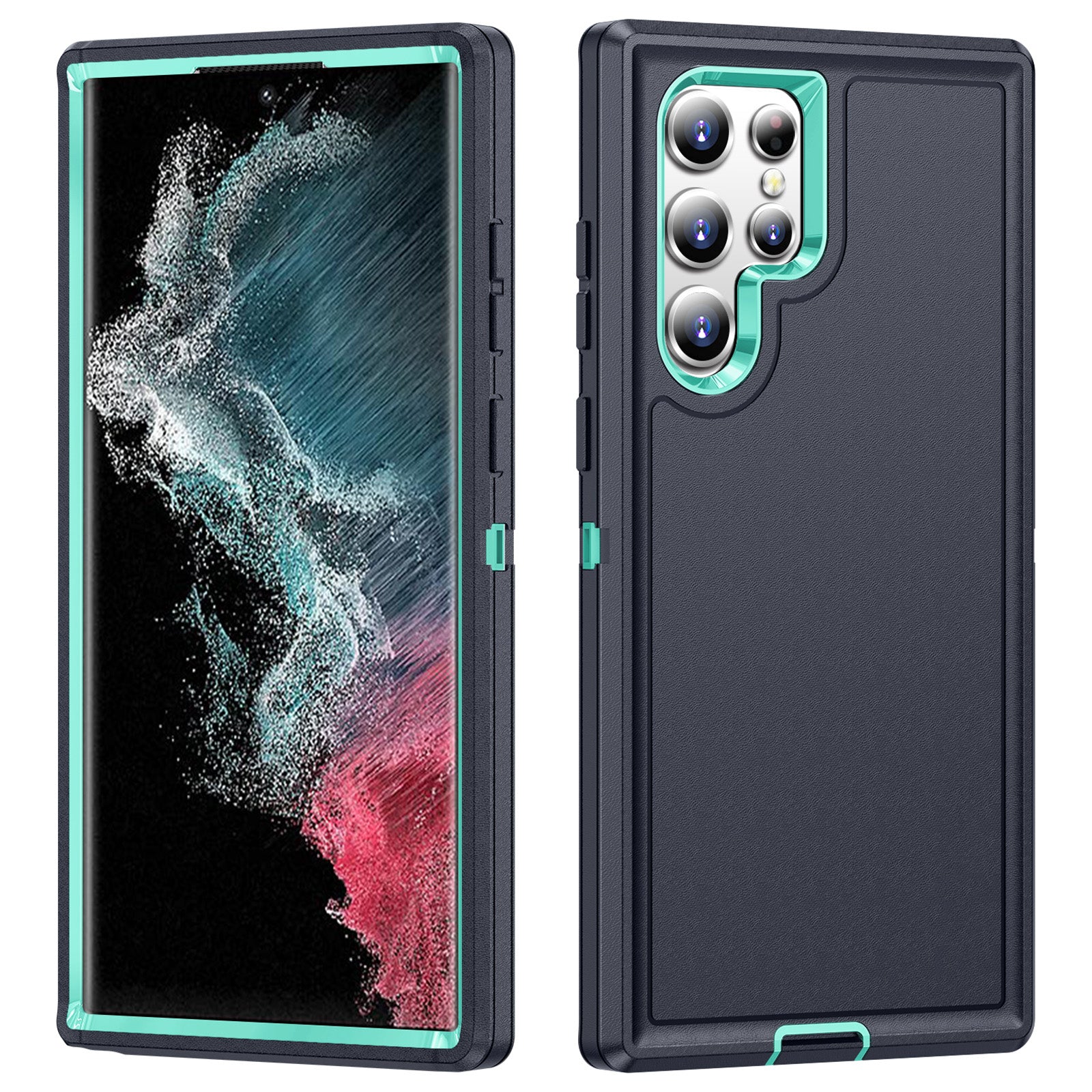 For Samsung Galaxy S22 Ultra 5G Protective Case TPU PC Shockproof Phone Cover