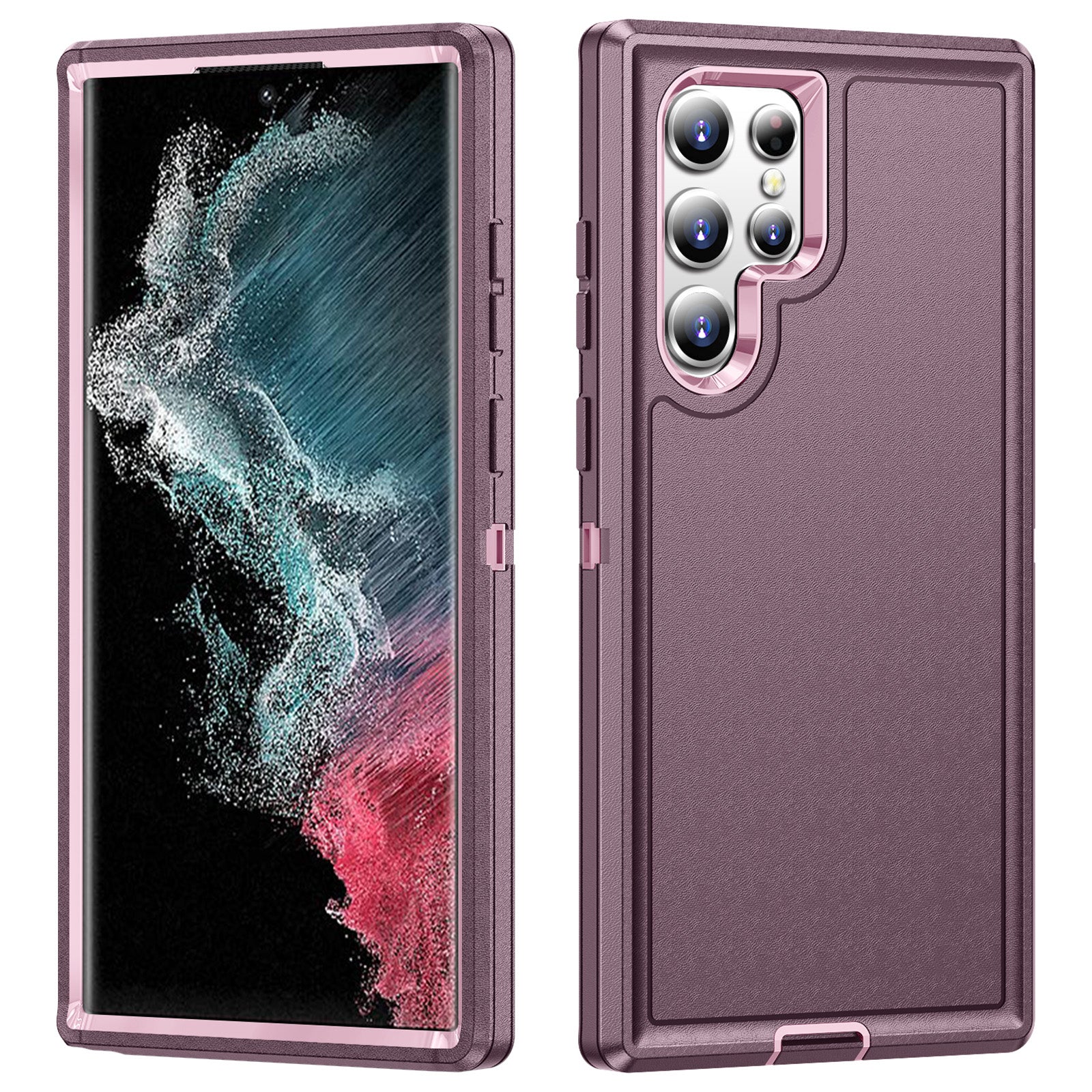 For Samsung Galaxy S22 Ultra 5G Protective Case TPU PC Shockproof Phone Cover