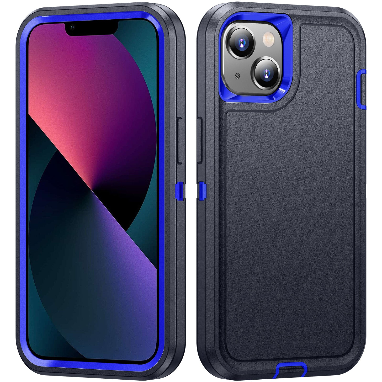For iPhone 13 14 Phone Case TPU+PC Shockproof Protection Cover with Inner EVA Paper