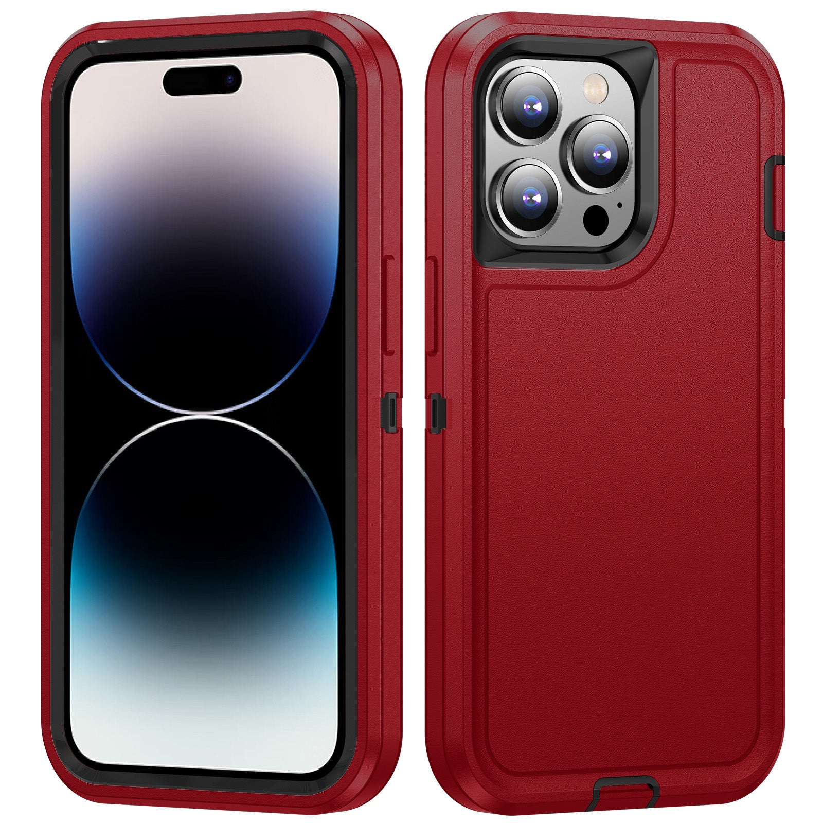 For iPhone 14 Pro Shock-Absorbing Phone Case TPU+PC+Inner EVA Paper Shockproof Cover
