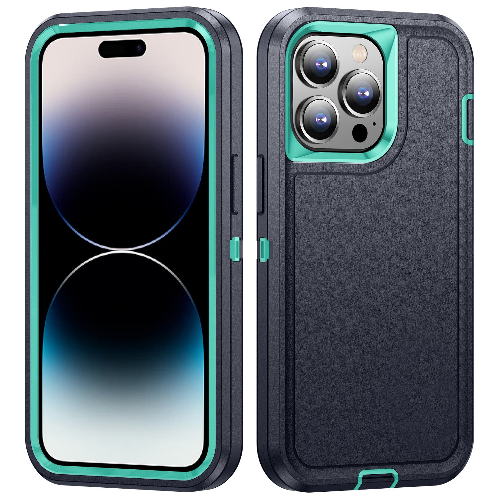 For iPhone 14 Pro Shock-Absorbing Phone Case TPU+PC+Inner EVA Paper Shockproof Cover