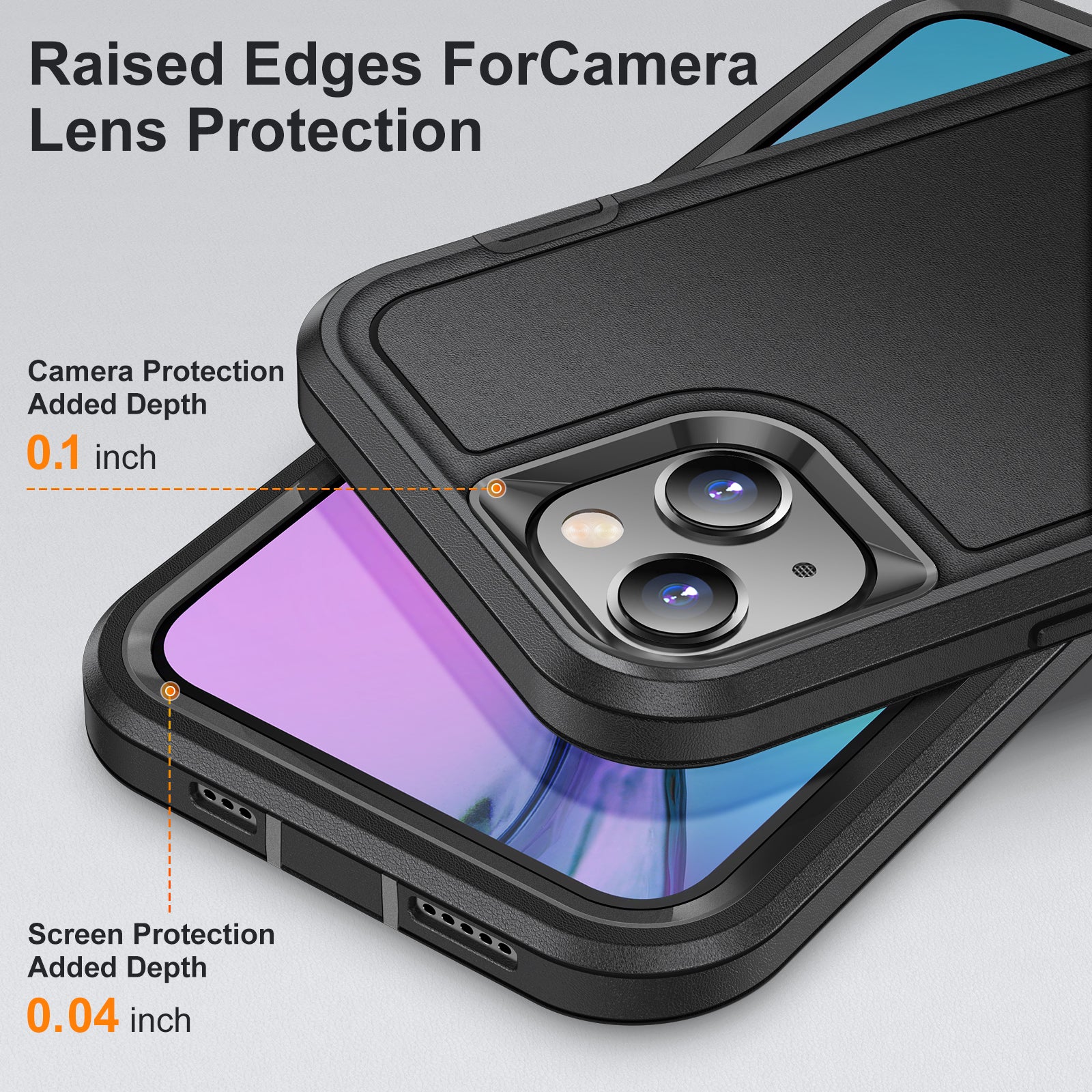 Til iPhone 14 Plus TPU+PC beskyttende etui Panser stødsikkert telefoncover