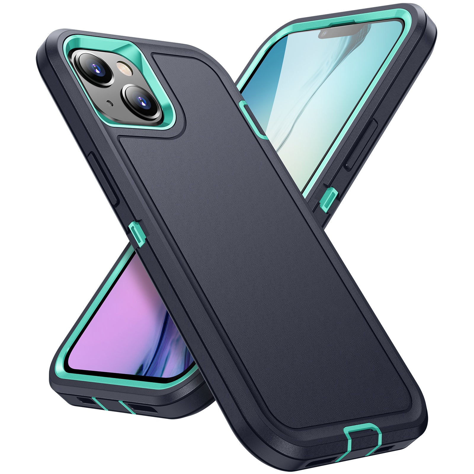 Til iPhone 14 Plus TPU+PC beskyttende etui Panser stødsikkert telefoncover