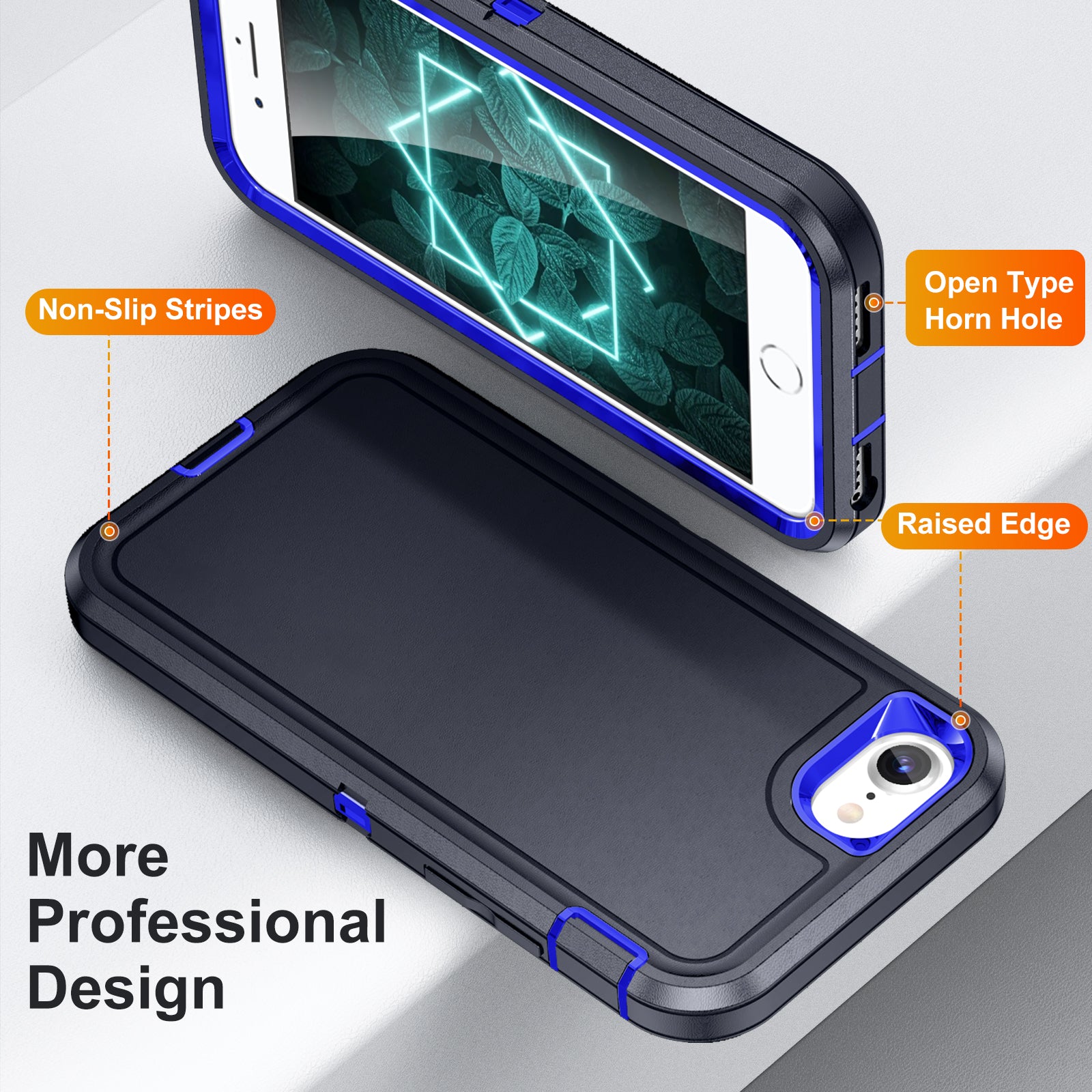 For iPhone 7 8 SE (2020) Phone Case TPU+PC Scratch Resistant Cover