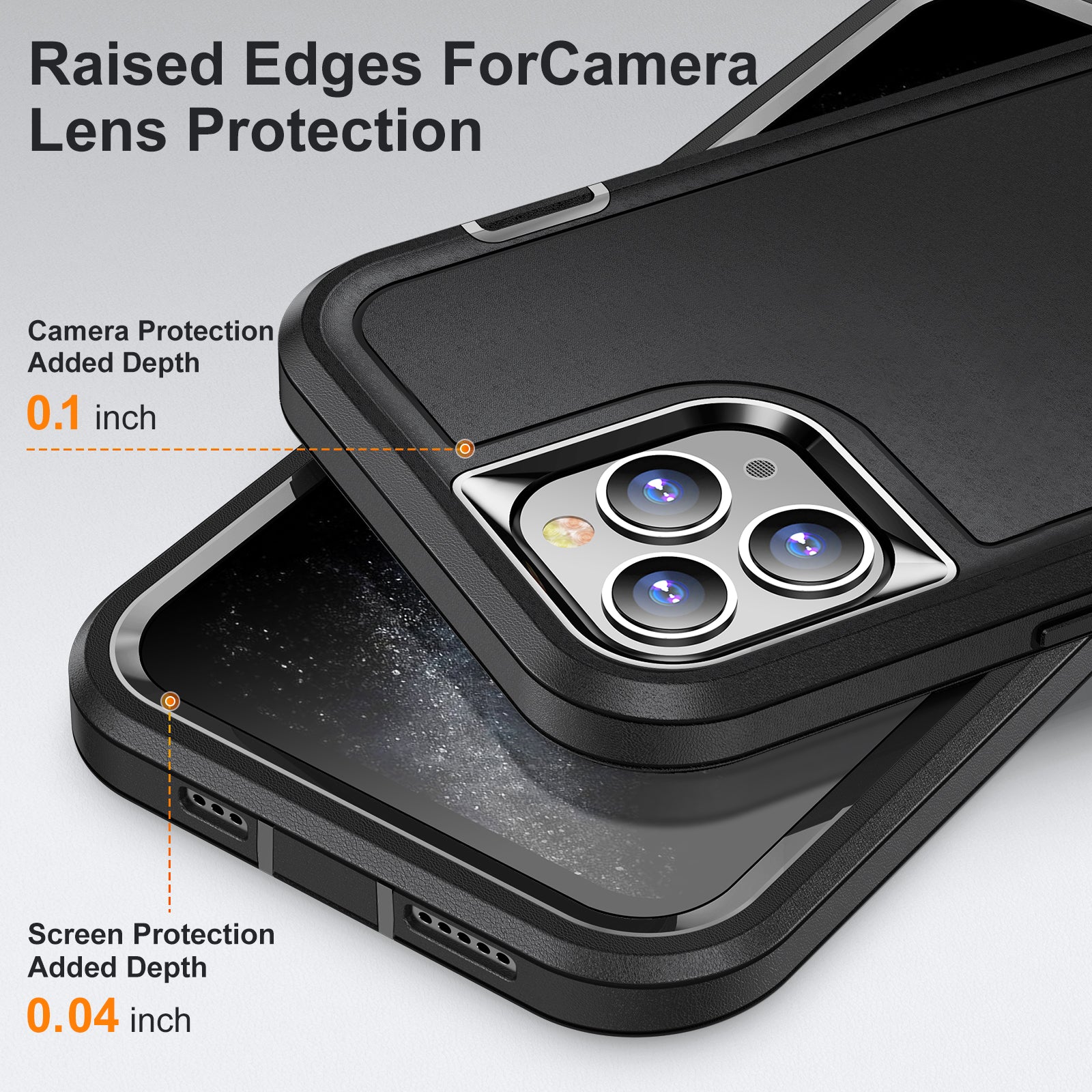 For iPhone 11 Pro TPU+PC Shockproof Phone Case Anti-Scratch EVA Lining Cover