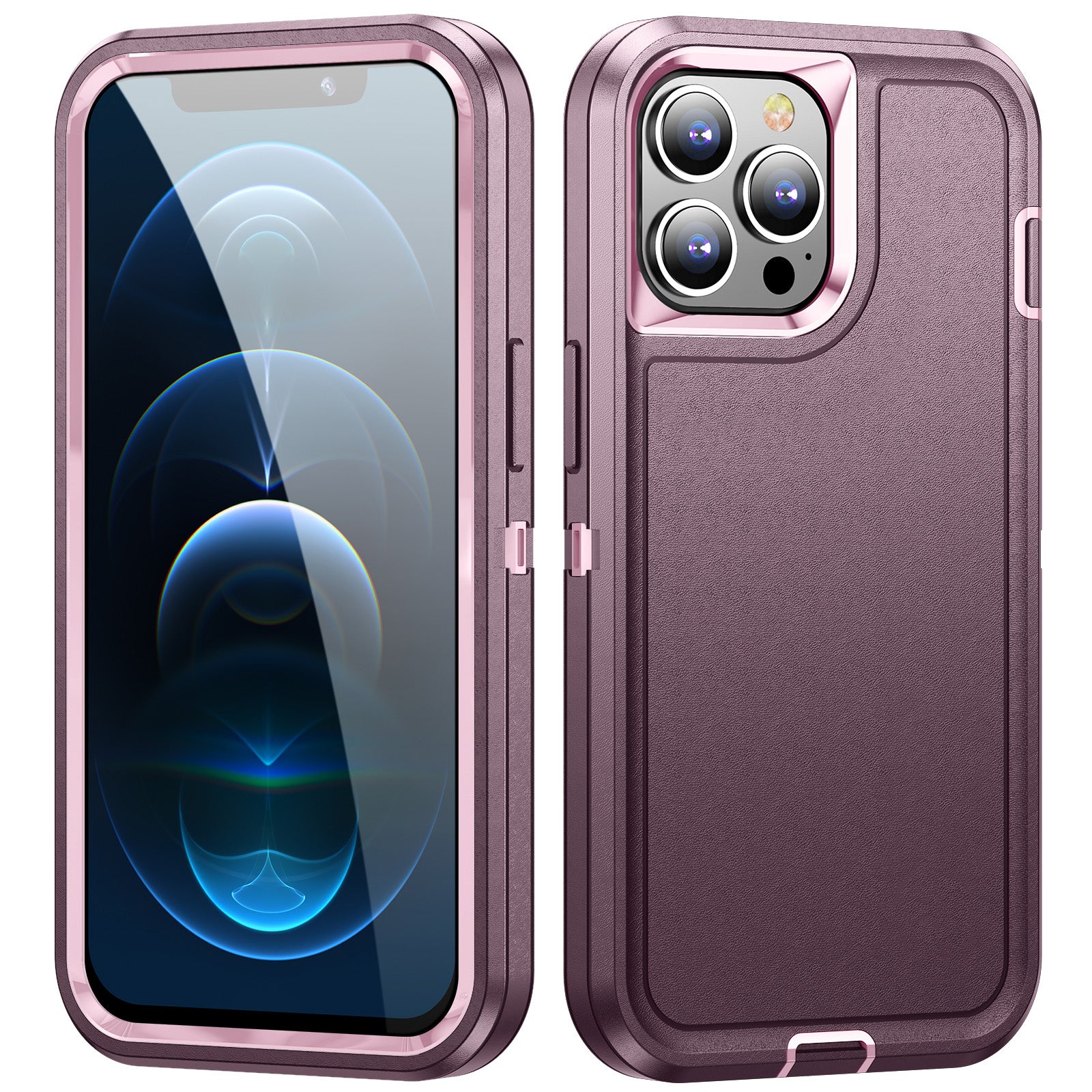 For iPhone 12 12 Pro Anti-Scratch Case TPU+PC Drop Protection Phone Cover