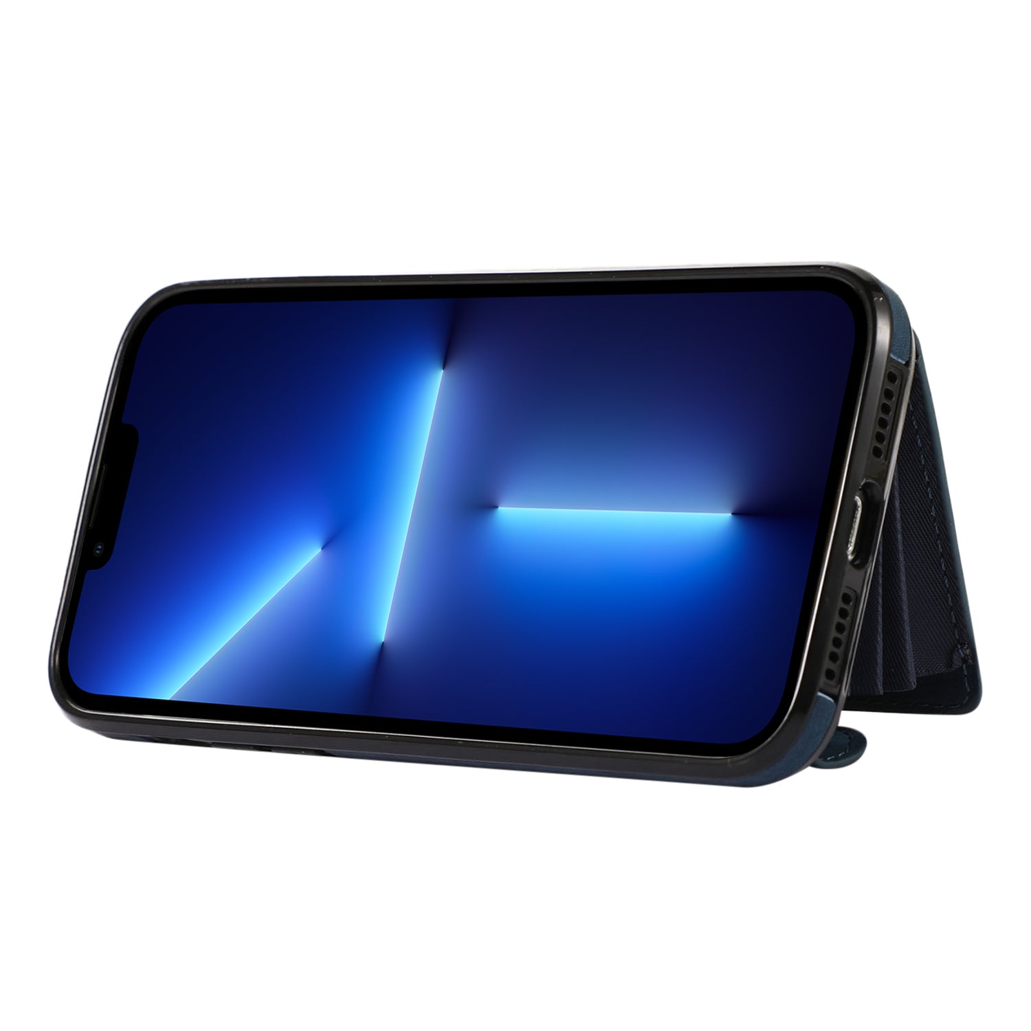 Pouzdro na mobilní telefon pro iPhone 13 Pro Max 6,7 palce PU kůže + TPU stojánek Zadní kryt tašky na blokovací kartu RFID