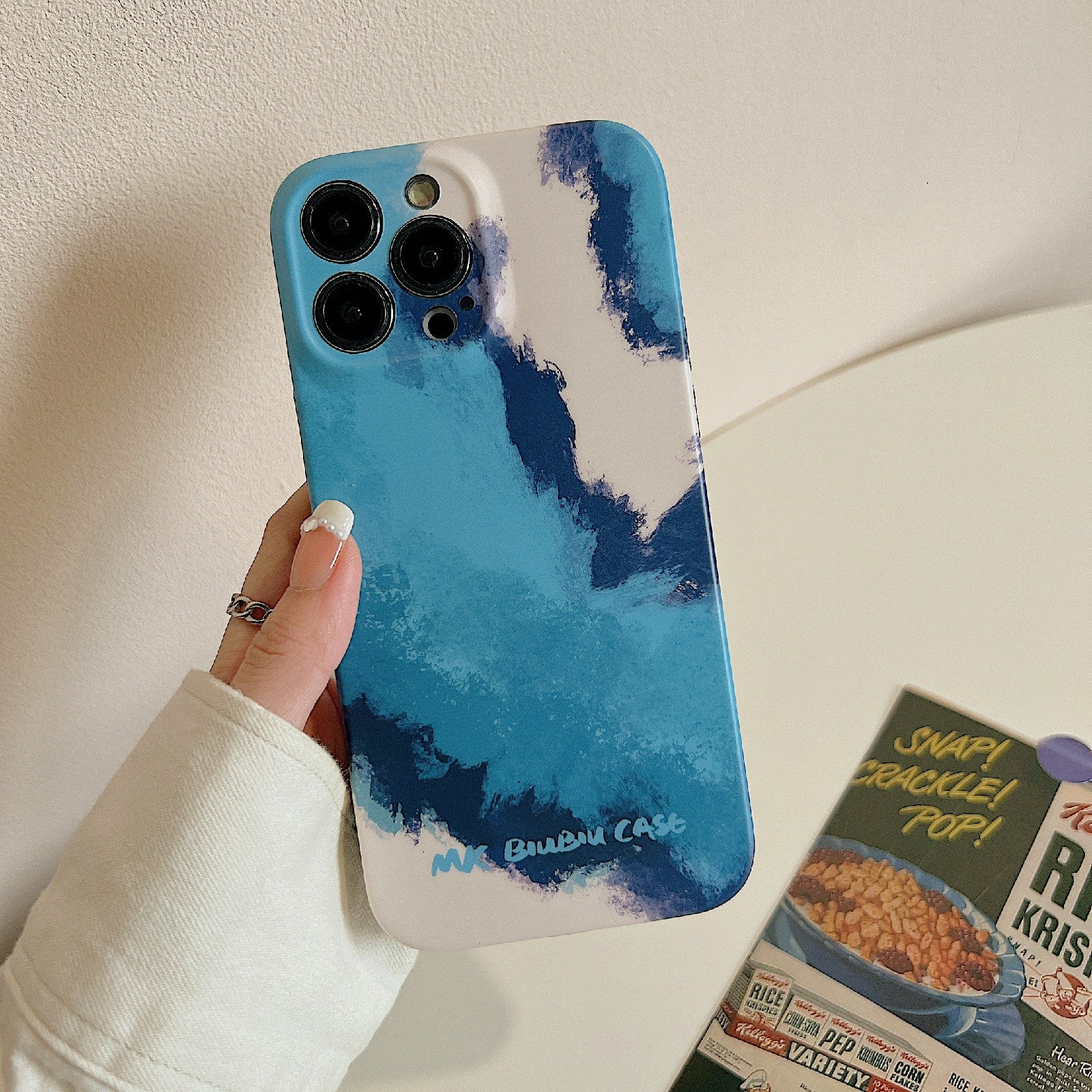 For iPhone 14 Pro Matte Phone Case IMD Paint Pattern Soft TPU Back Cover