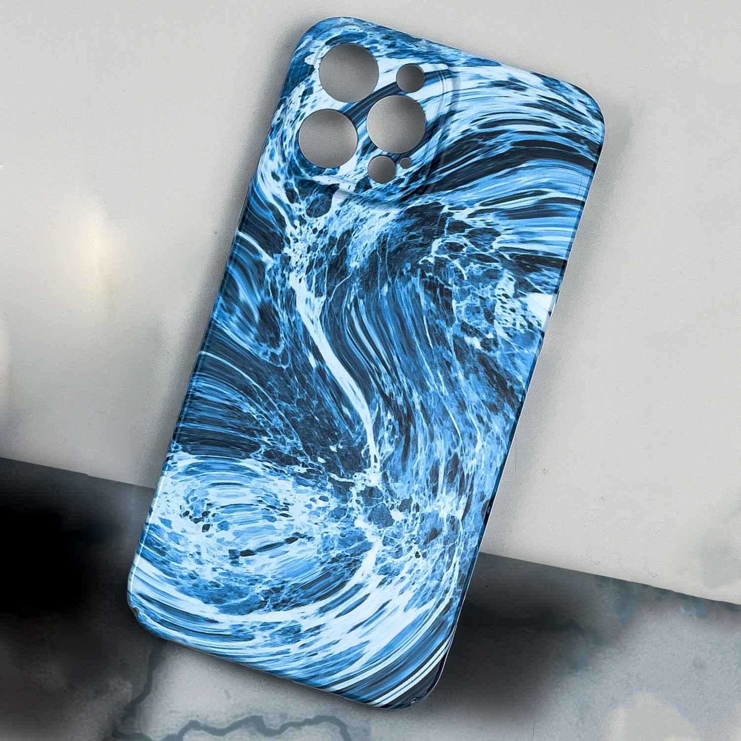 For iPhone 13 Pro 6.1 inch Shockproof Back Protector Marble Pattern Case Hard PC Phone Cover