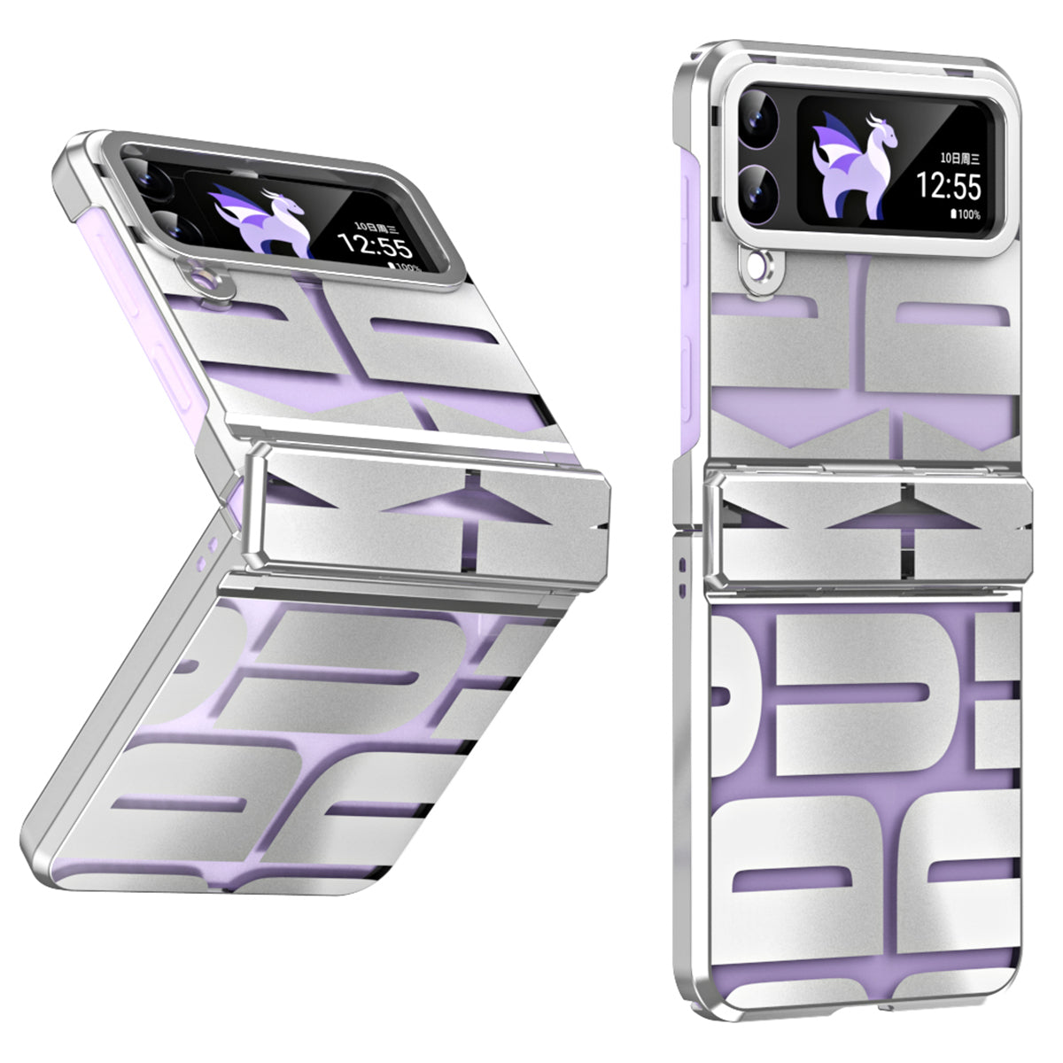 For Samsung Galaxy Z Flip3 5G Hinde Protection Hard PC Cover Anti-scratch Electroplating Phone Case