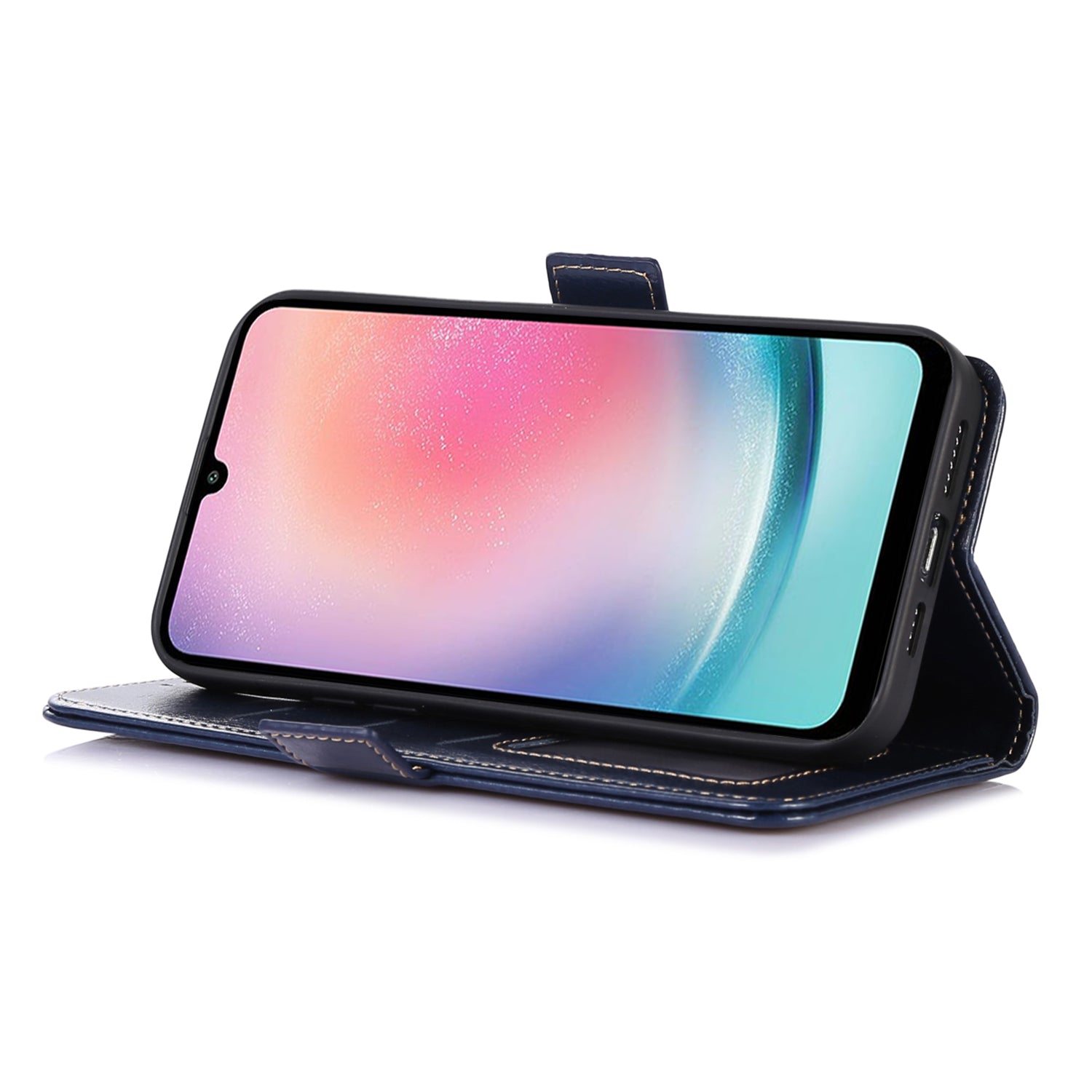 ABEEL For Samsung Galaxy A24 4G Crazy Horse Texture Phone Case Leather Stand Wallet Cover