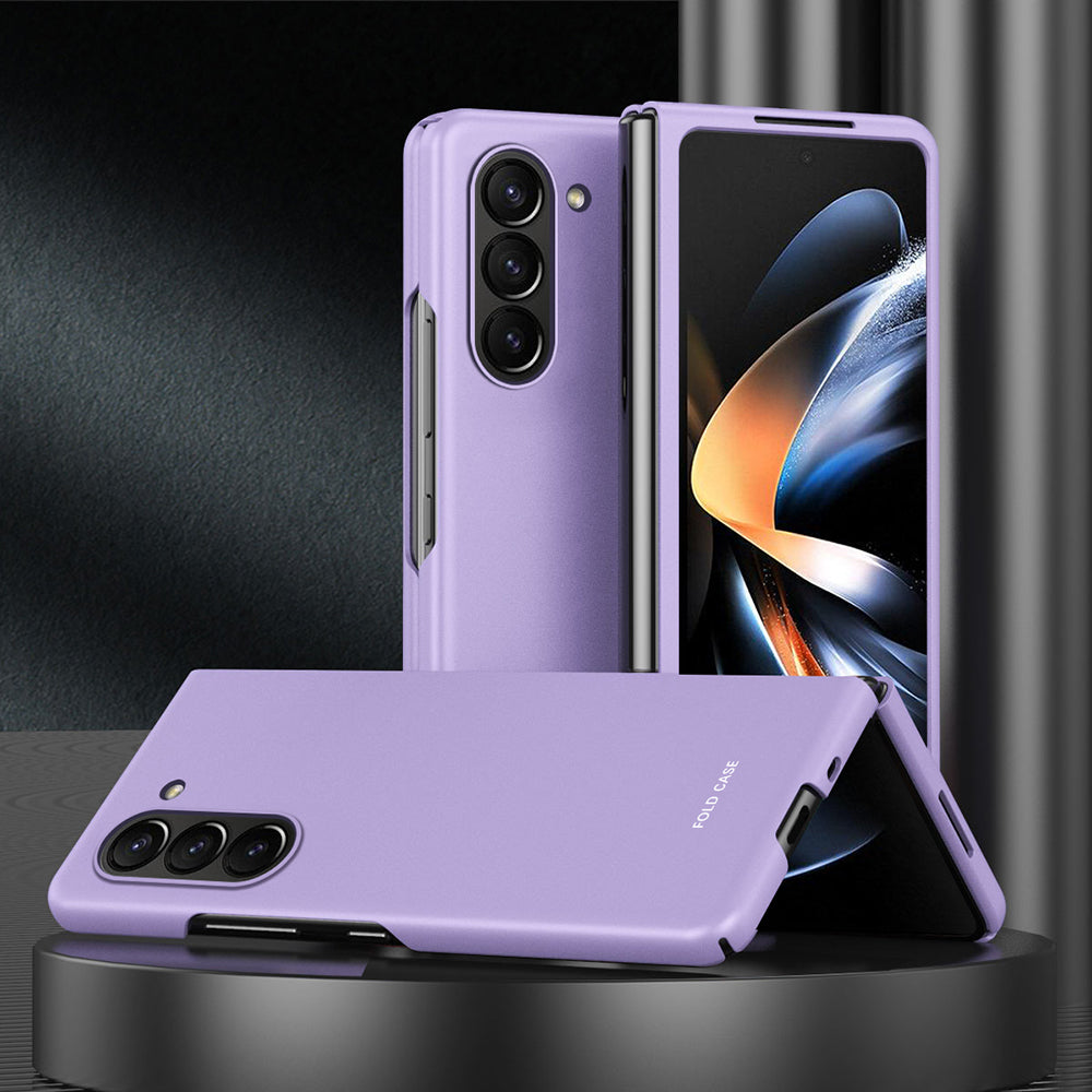 For Samsung Galaxy Z Fold5 5G Rubberized Hard PC Phone Case Skin-touch Shockproof Cover - Purple