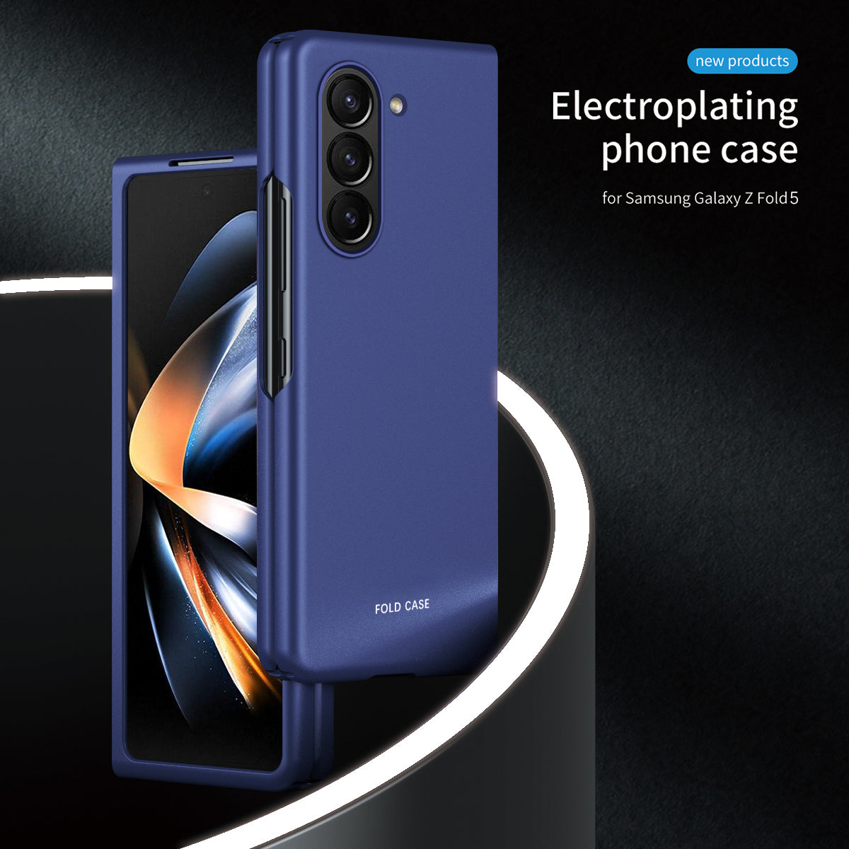 For Samsung Galaxy Z Fold5 5G Rubberized Hard PC Phone Case Skin-touch Shockproof Cover - Purple