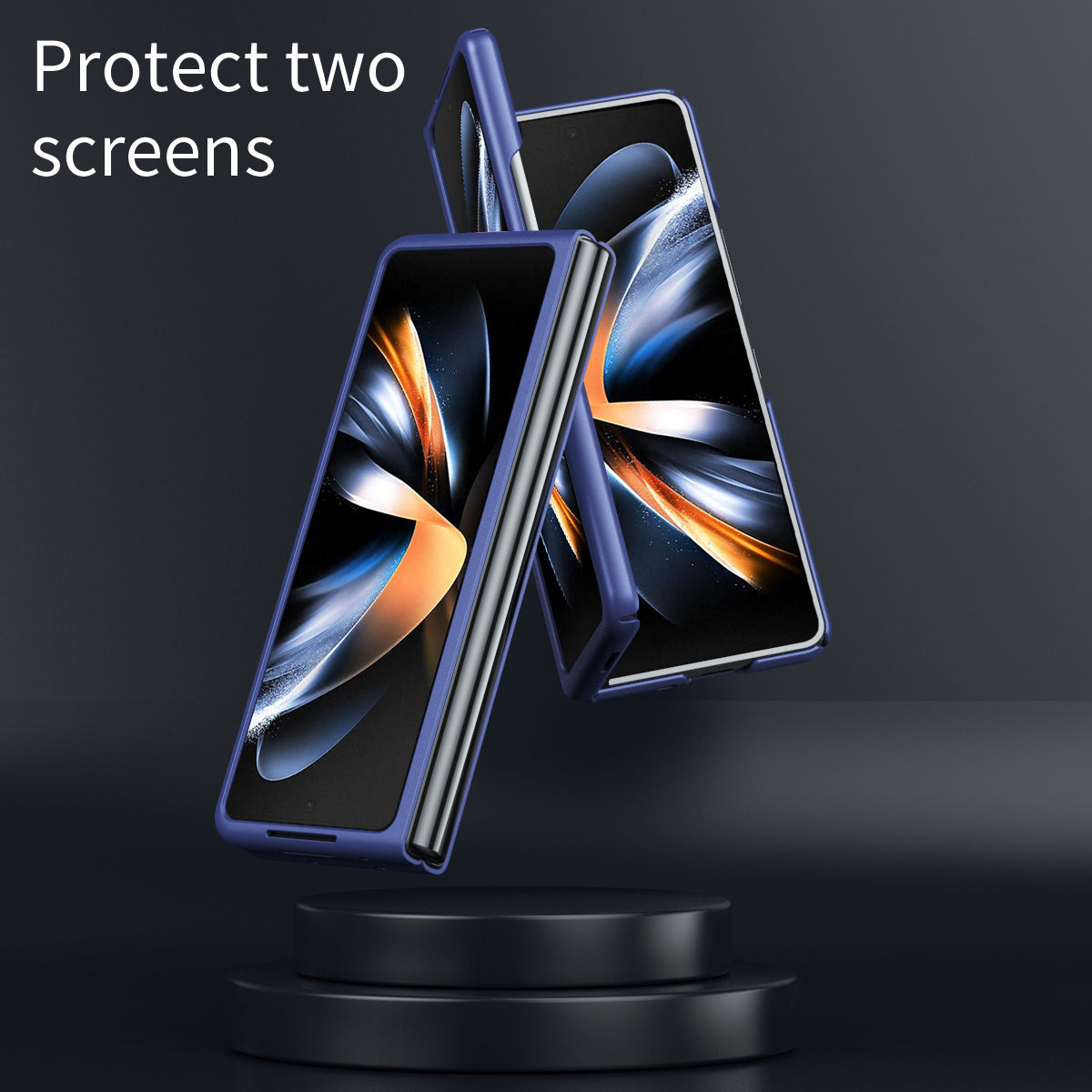 For Samsung Galaxy Z Fold5 5G Rubberized Hard PC Phone Case Skin-touch Shockproof Cover - Purple