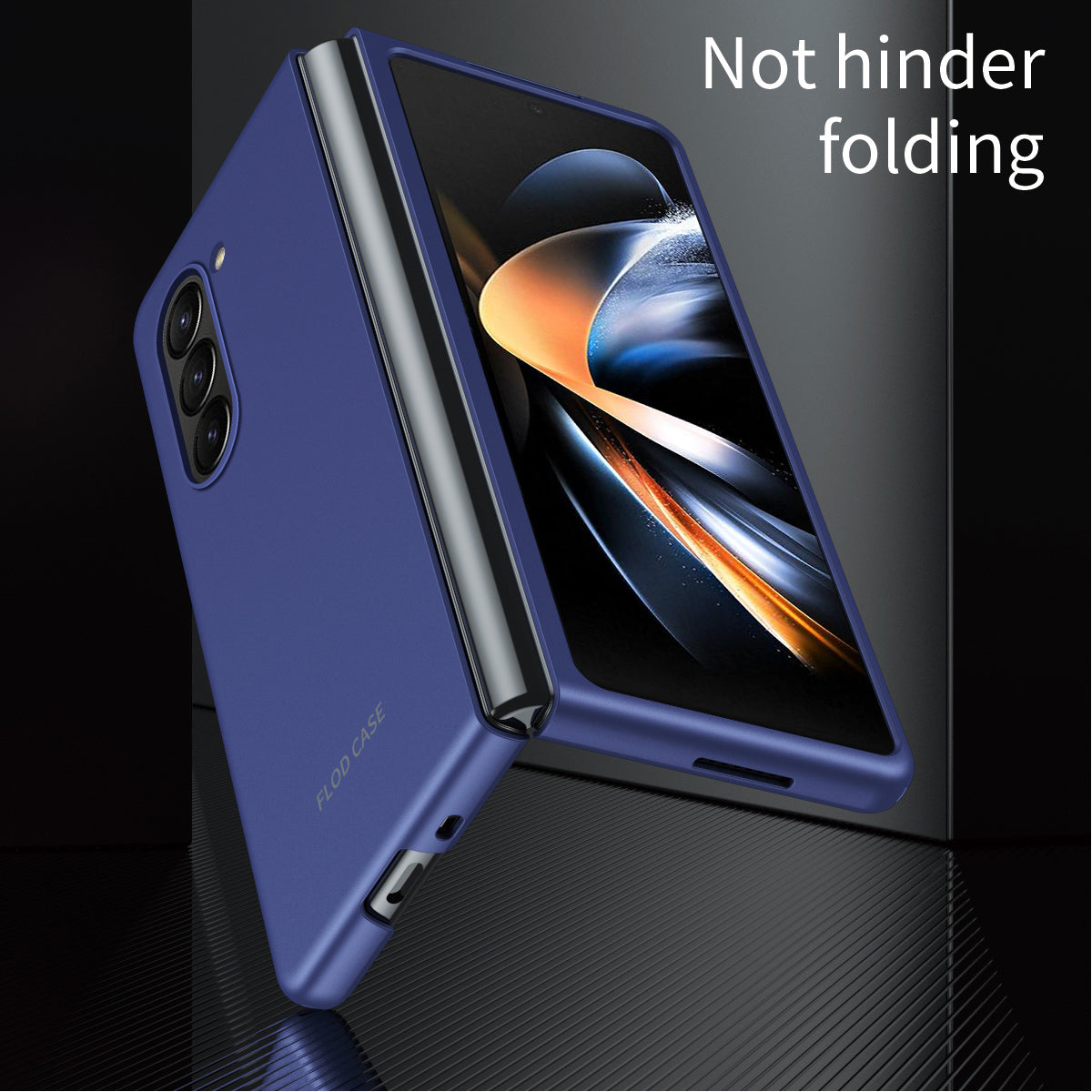 For Samsung Galaxy Z Fold5 5G Rubberized Hard PC Phone Case Skin-touch Shockproof Cover - Purple