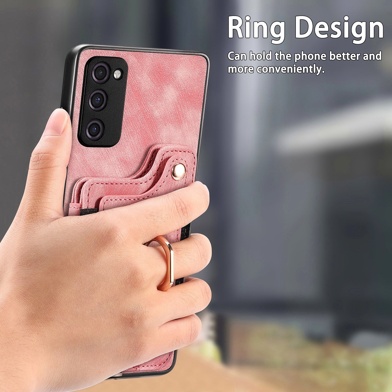 For Samsung Galaxy S20 FE / S20 FE 5G / S20 FE 2022 / S20 Lite RFID Blocking Phone Cover PU Leather Coated PC TPU Card Holder Kickstand Case